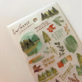 Warble Sticker Sheet: Forest Trees, Camping, Journal Planner MIND WAVE JAPAN