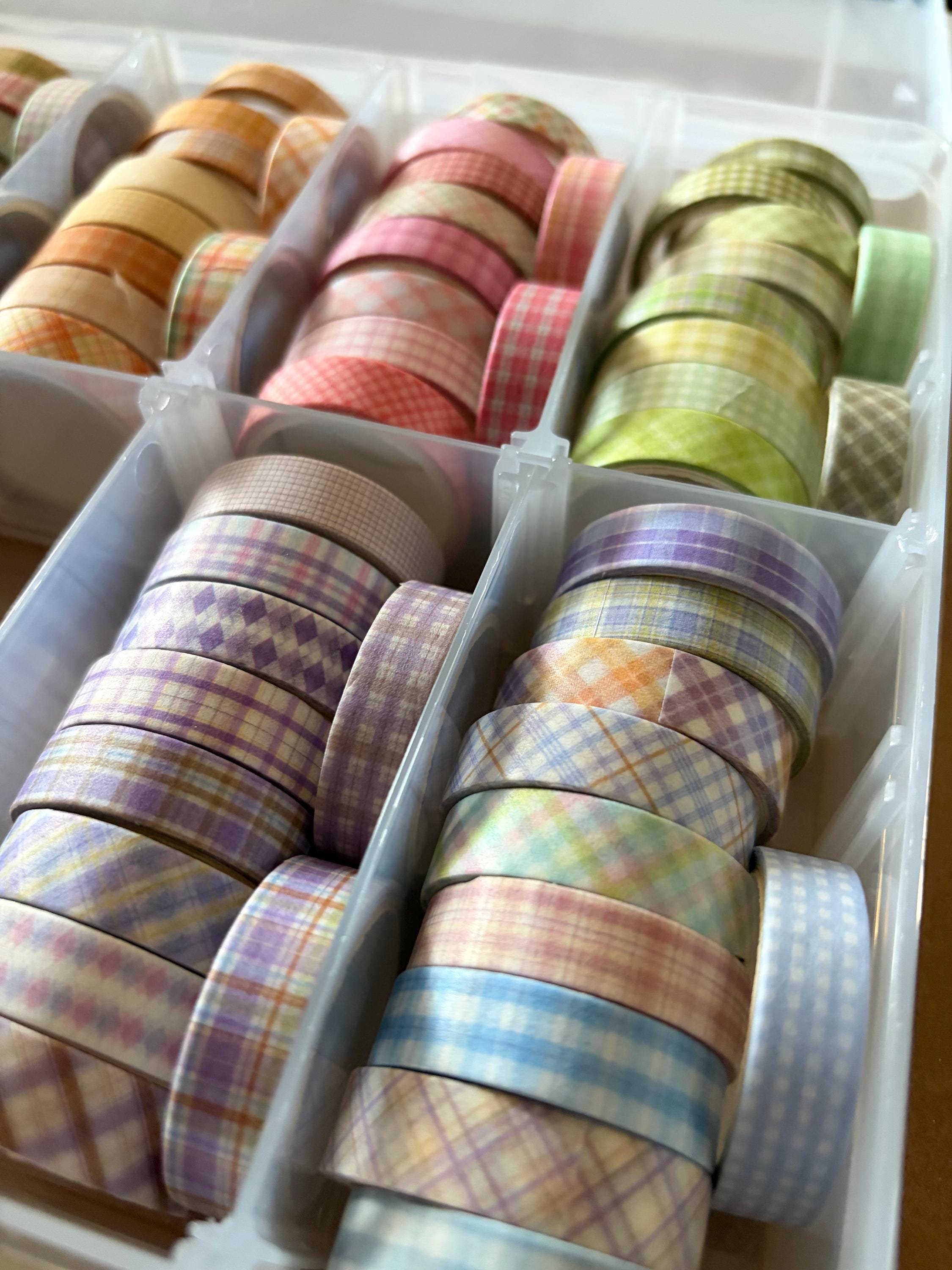 Plaid Striped Washi Tape Bundle of 5 Rolls Stickers Cute Kawaii