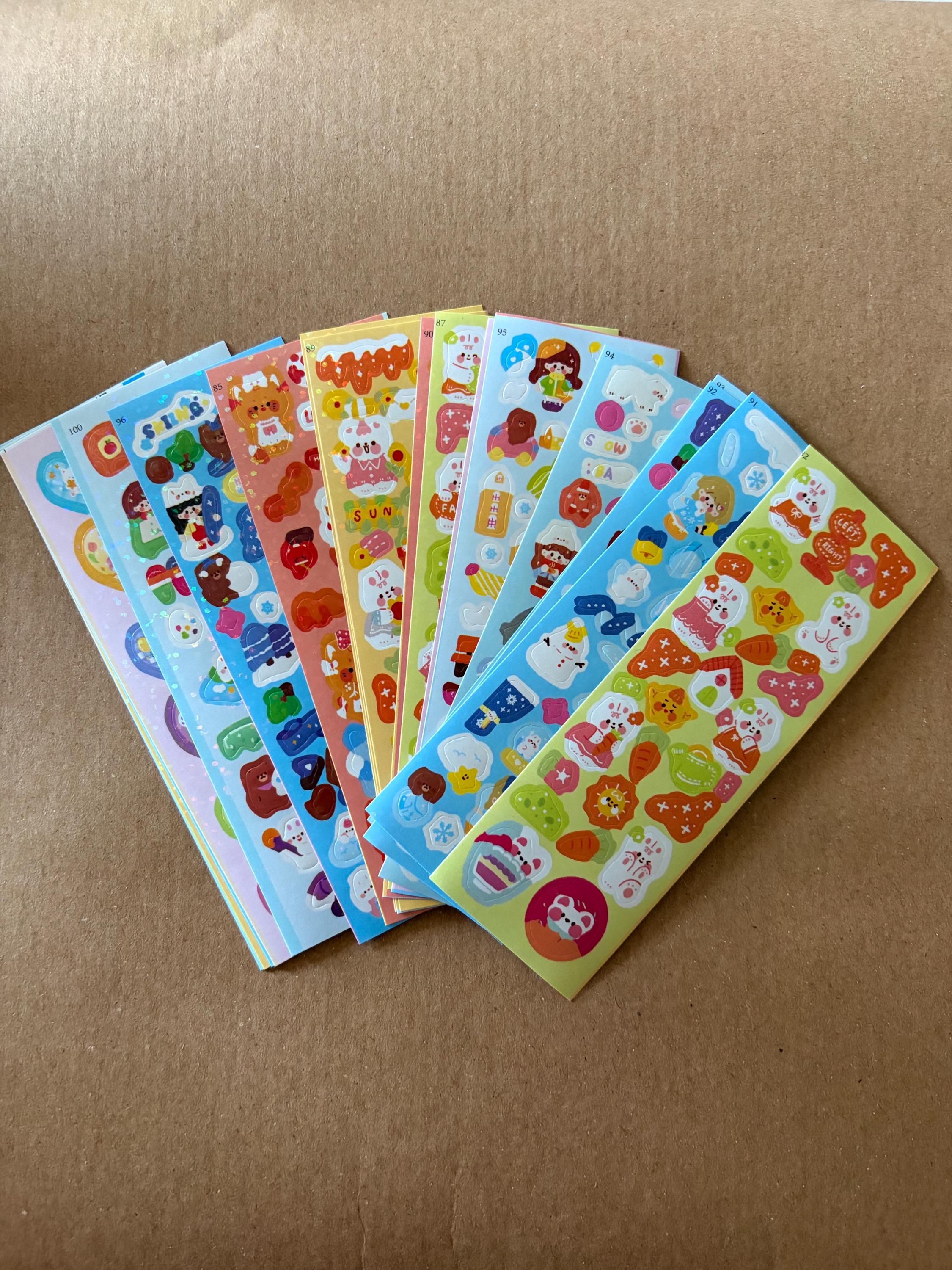 10 Sheets Cute Animal Stickers