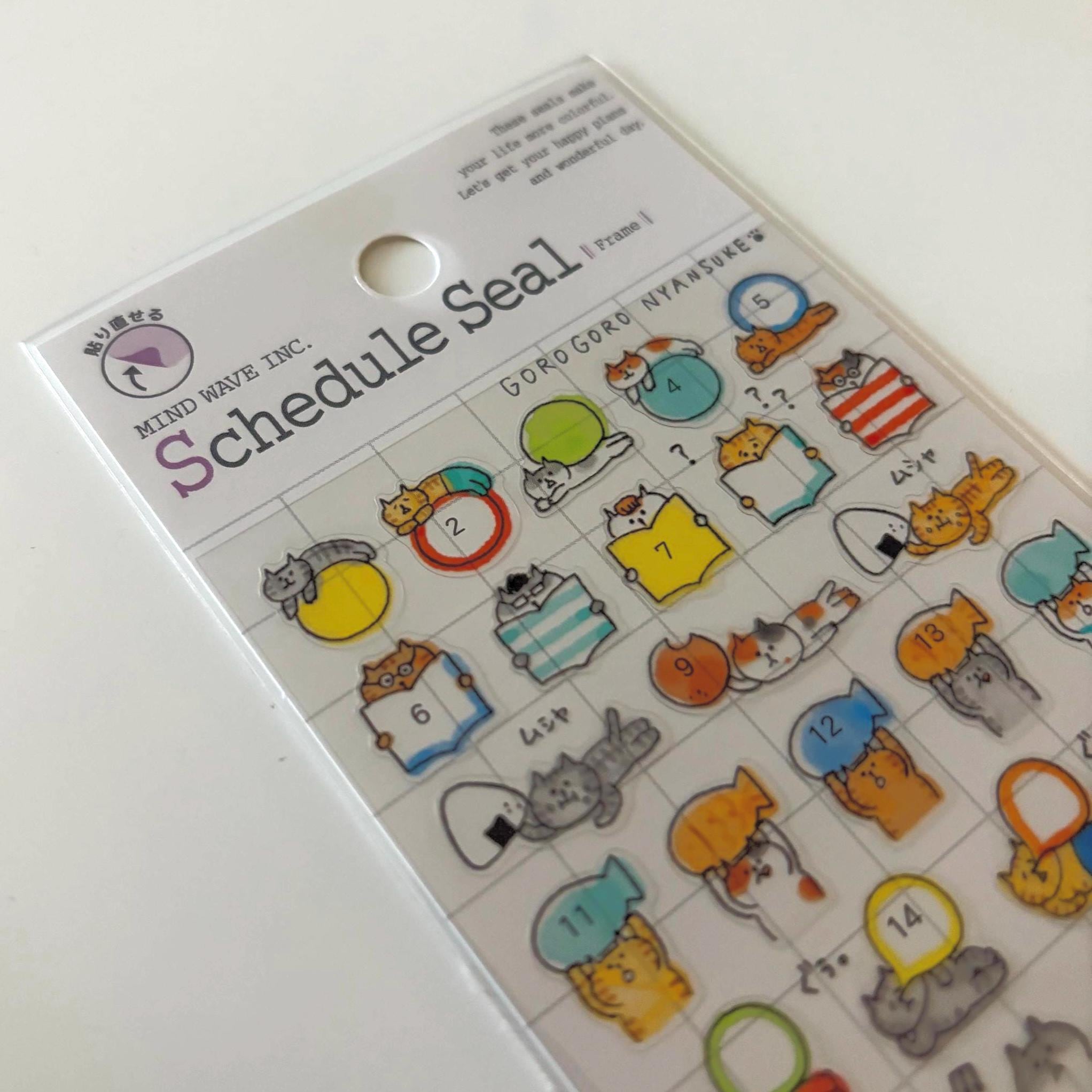 Goro Nyansuke Cat Stickers - Japanese Stationery Planner