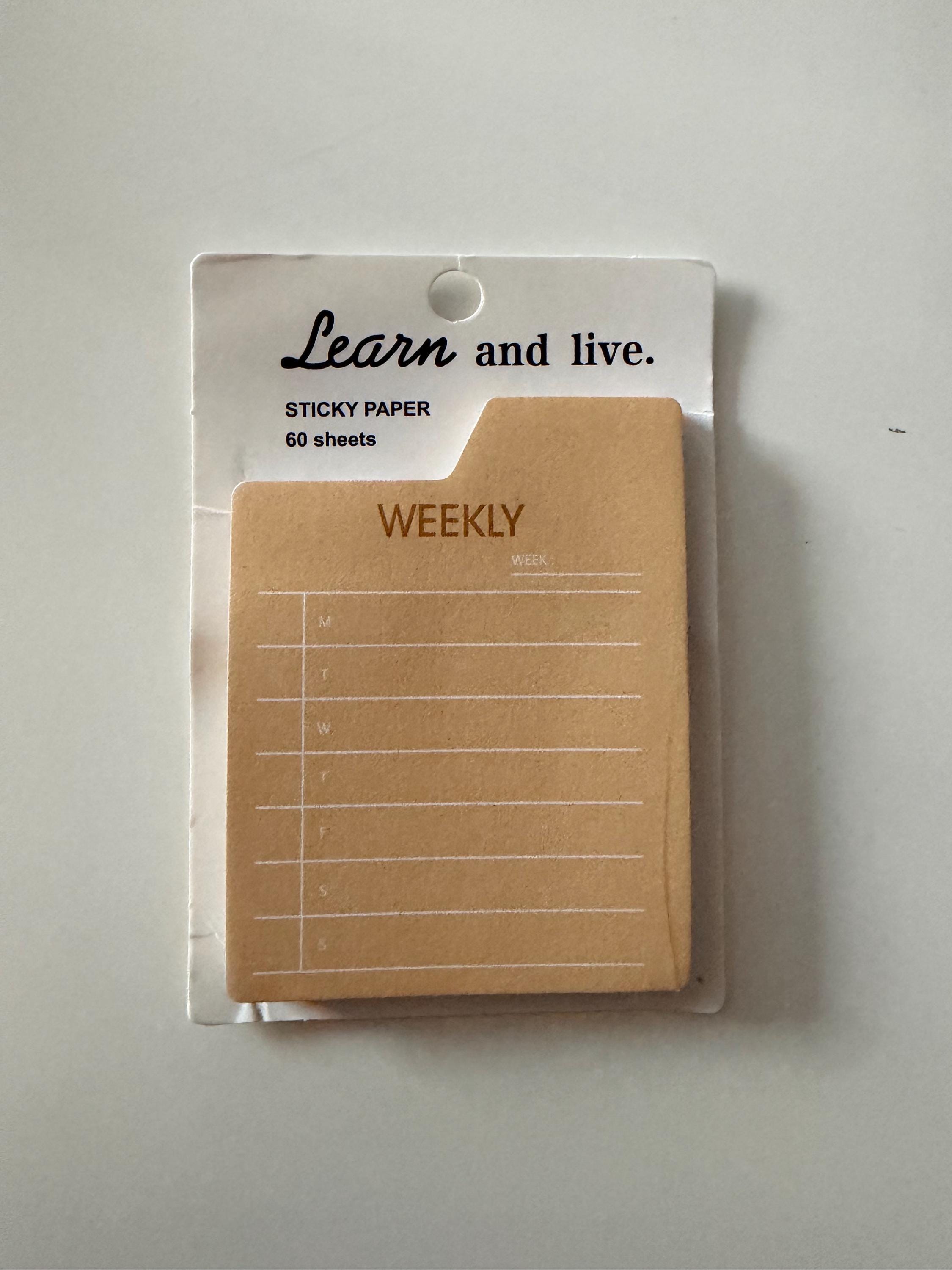 Minimalist Sticky Notepad | Neutral Memo Pad for Planning & Desk Organisation