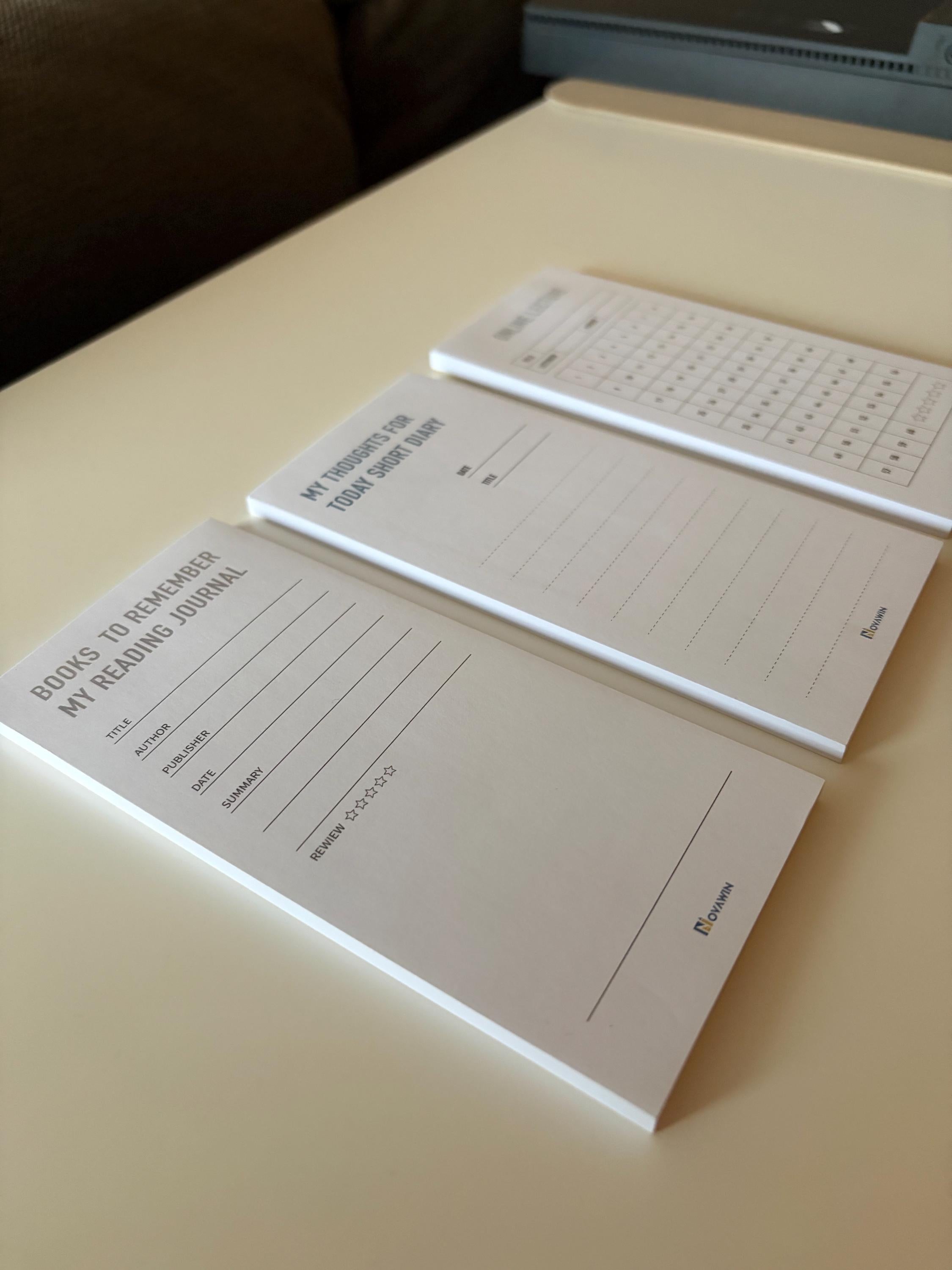 Minimalist Tracker Notepad – Book, Study, Daily Notes