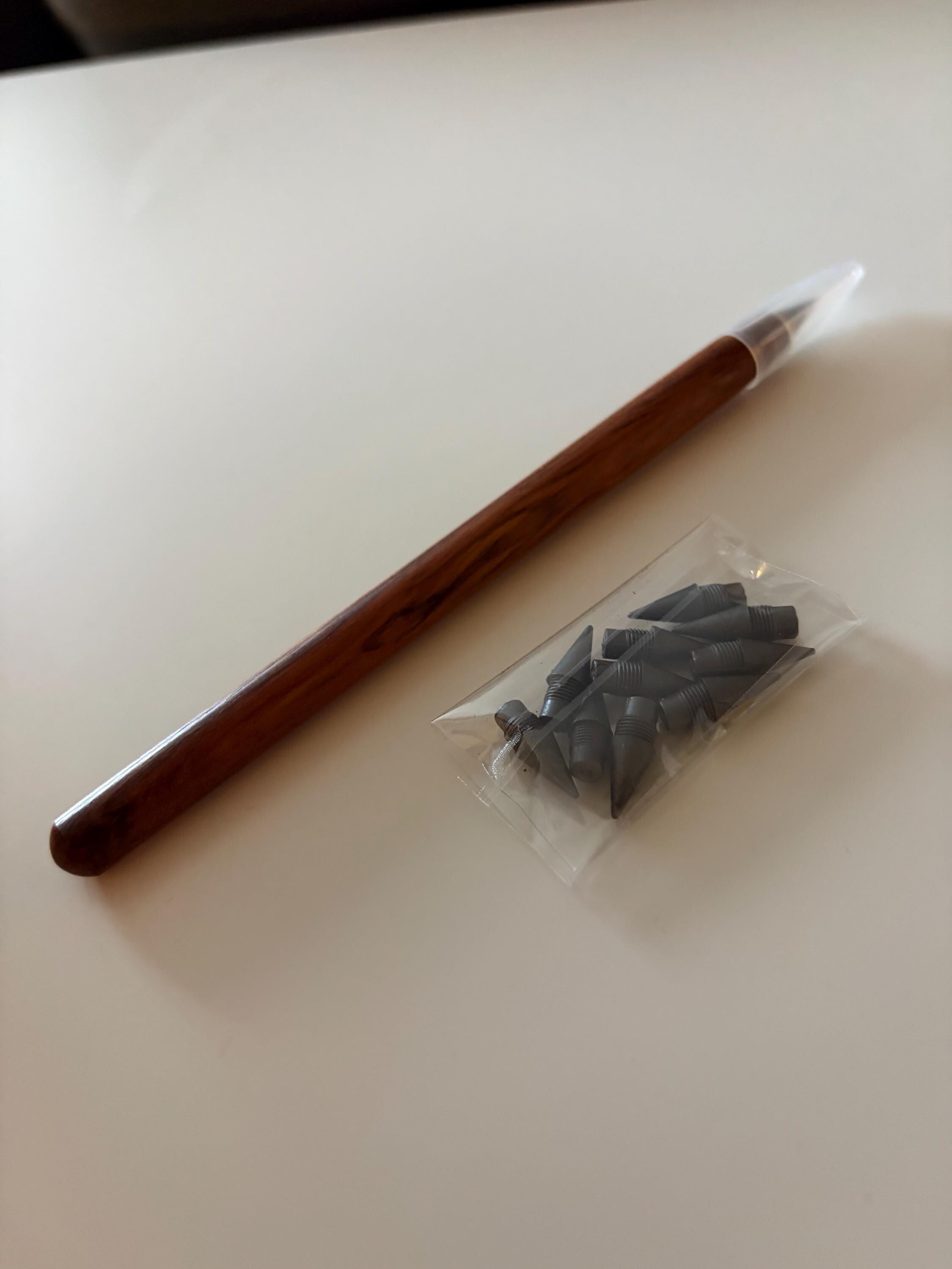 Wooden Pencil with Refillable Lead – Changeable Mechanical Pencil for Journaling, Sketching & Everyday Writing