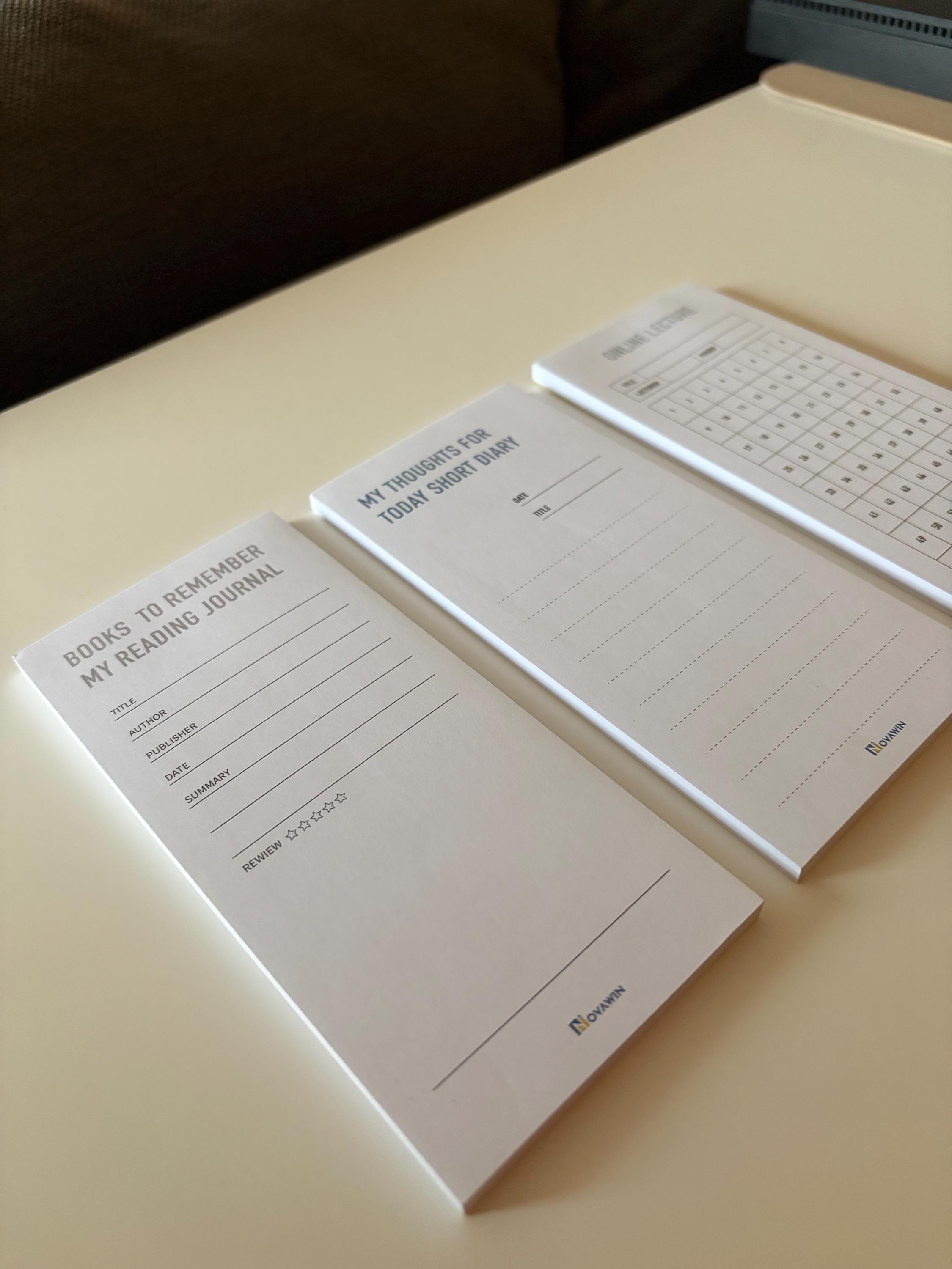 Minimalist Tracker Notepad – Book, Study, Daily Notes