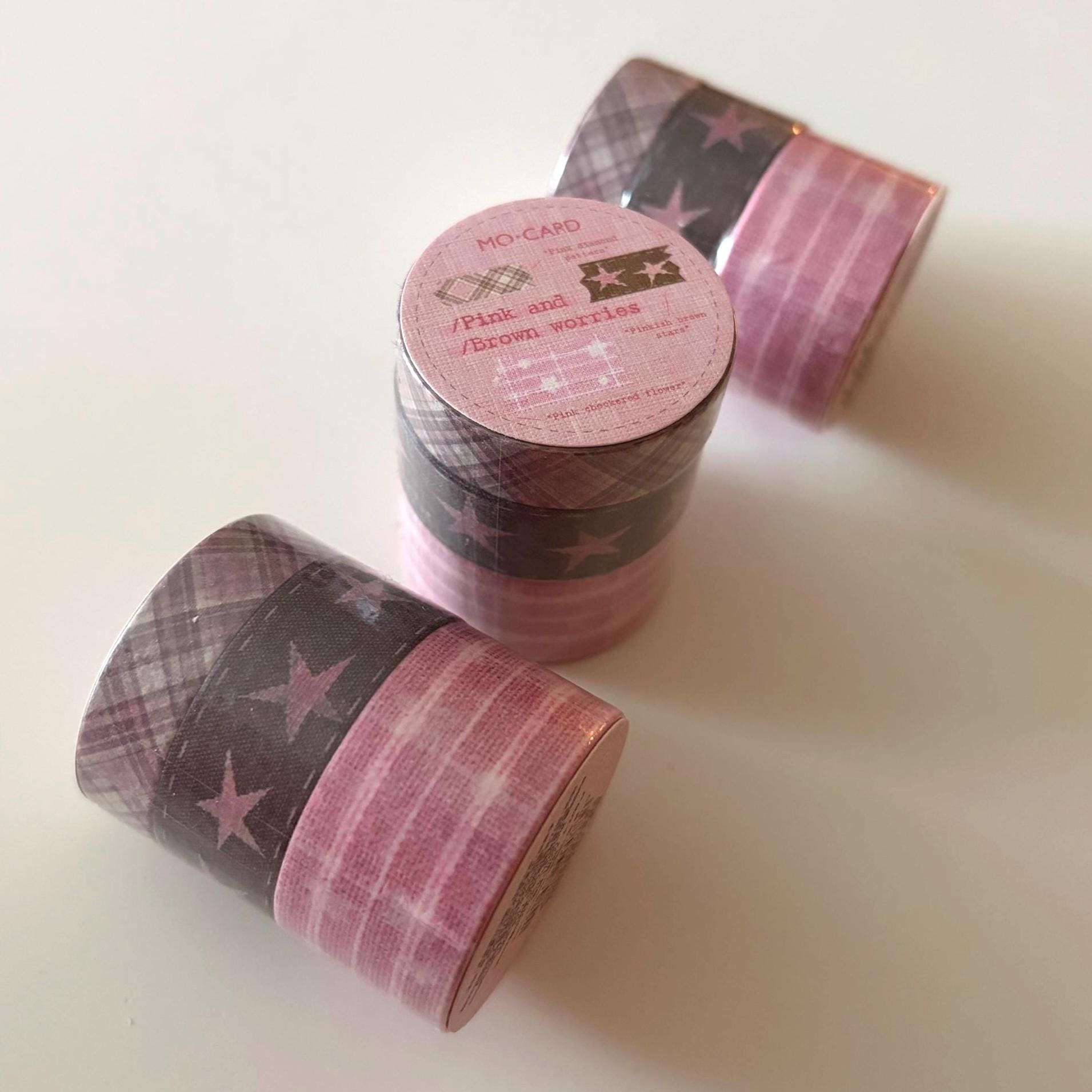 Modern Washi Tape Set: Floral, Plaid, Stars - Scrapbooking, Journaling