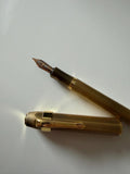 Yellow Bronze Brass Style Fountain Pen Gift Set Beginner User