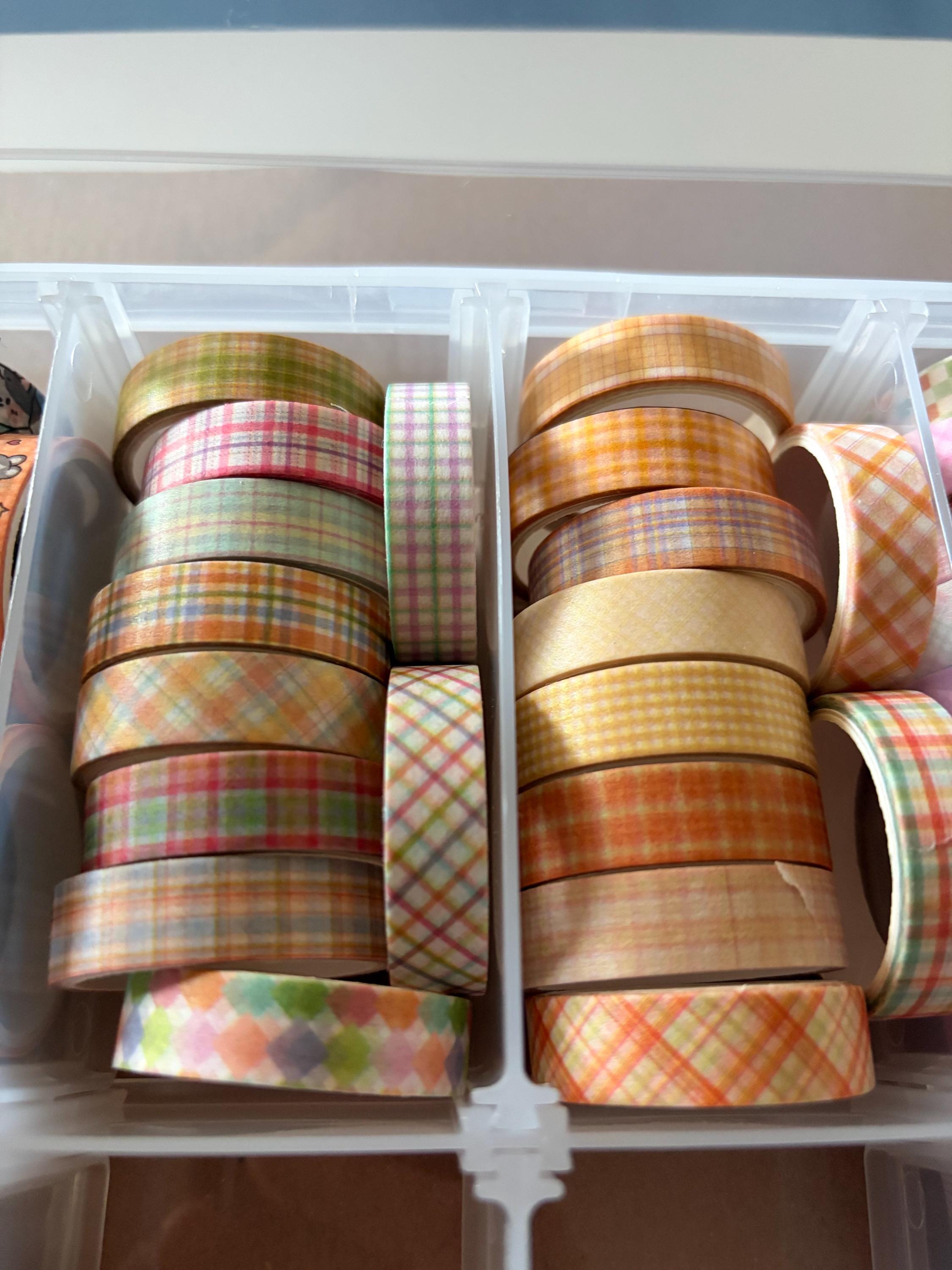 Plaid Striped Washi Tape Bundle of 5 Rolls Stickers Cute Kawaii