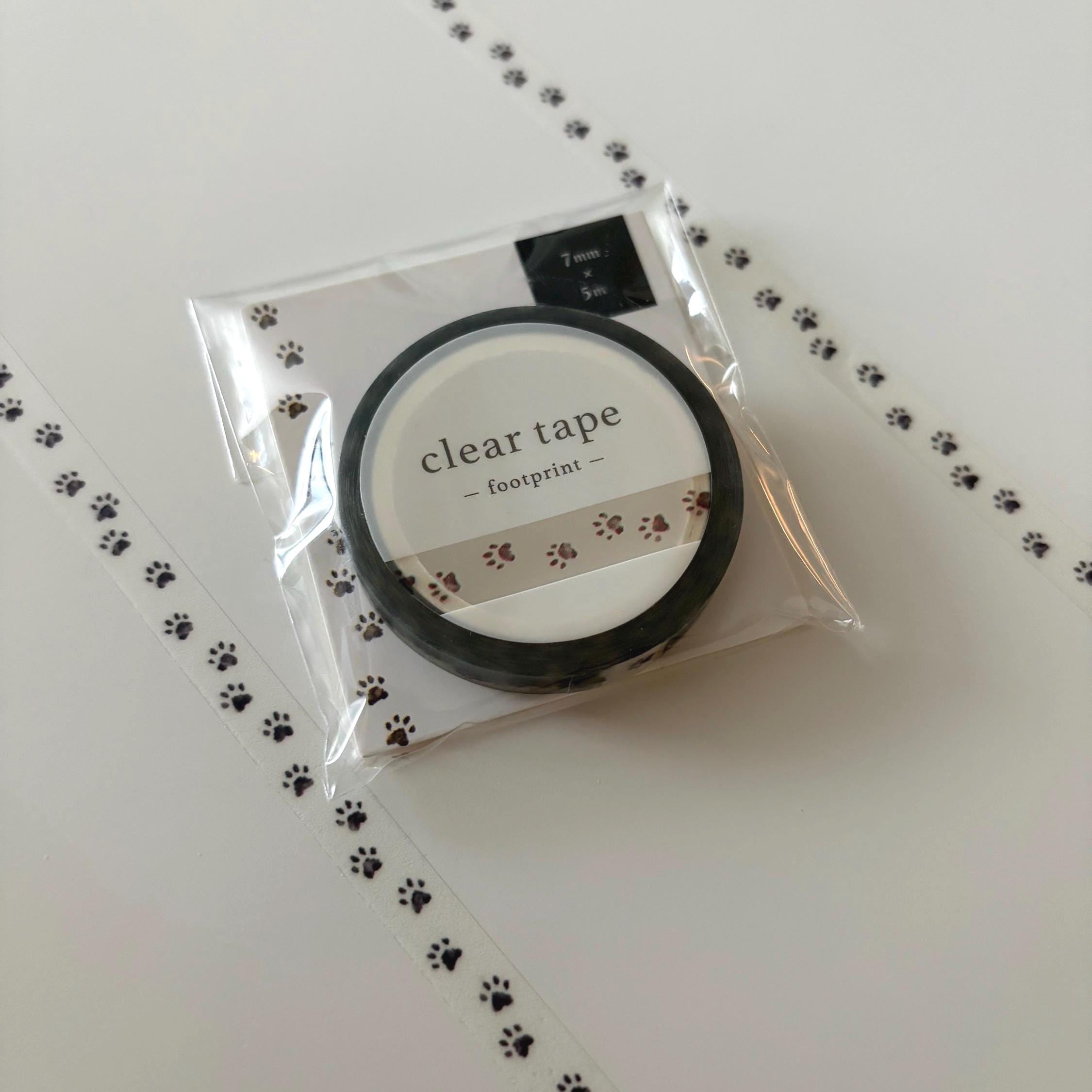 MIND WAVE Pawprint Clear Tape - Japanese Washi PET Planner Tape