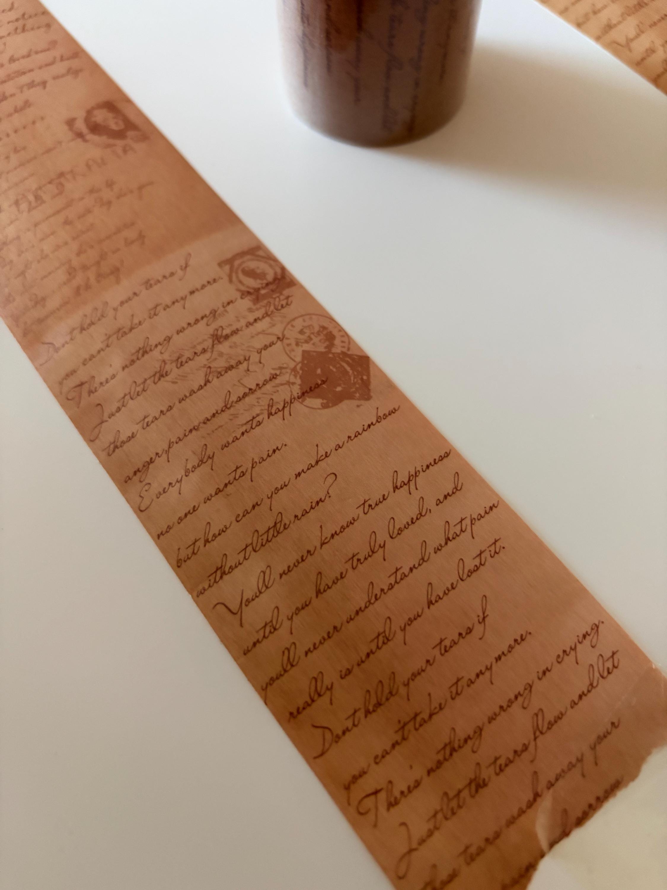 Vintage-Style Dark Academia Washi Sticker Tape