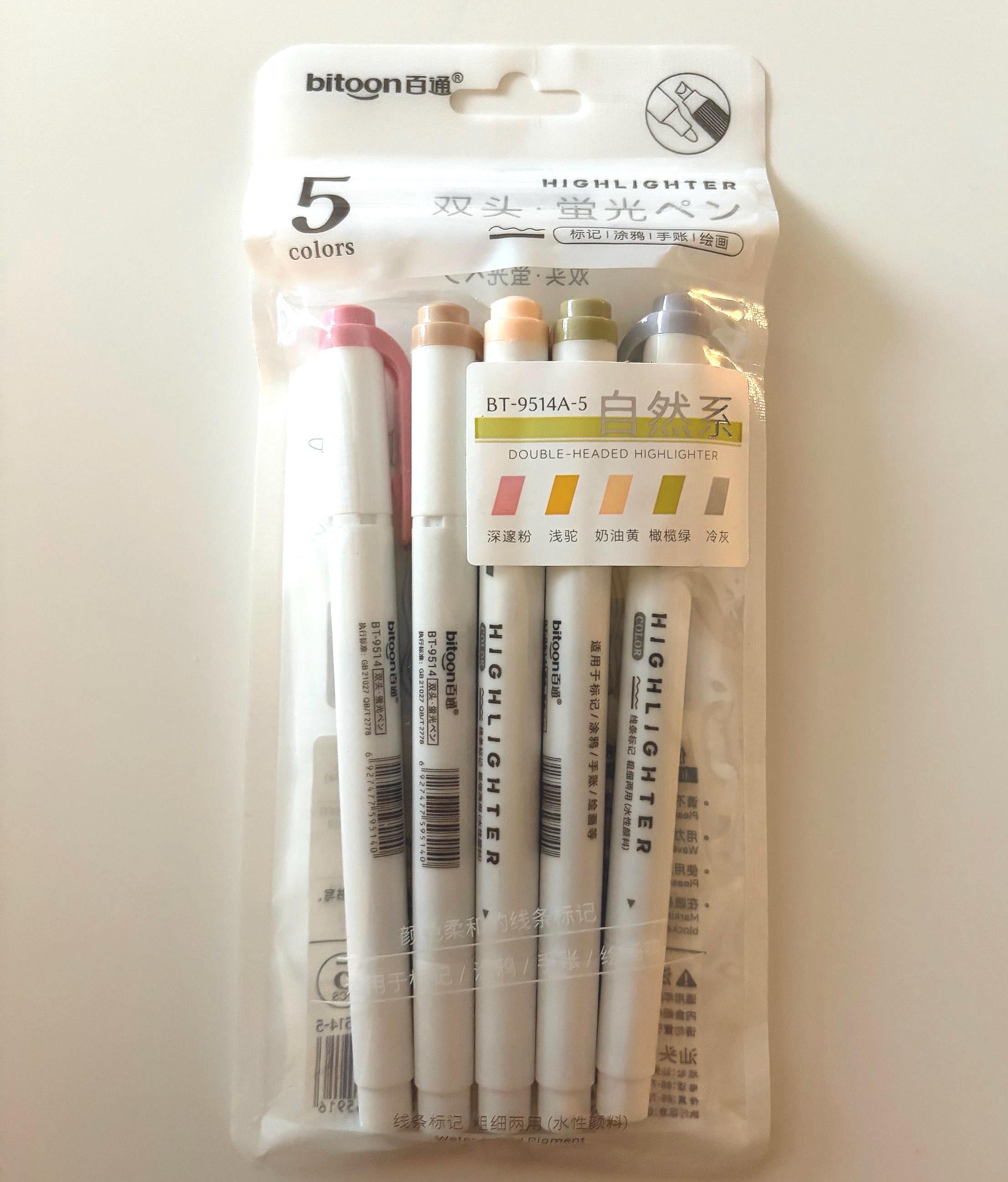 Double-Ended Highlighter Pens – Dual Tip Marker Set for Journaling, Planners, Scrapbooking & Study