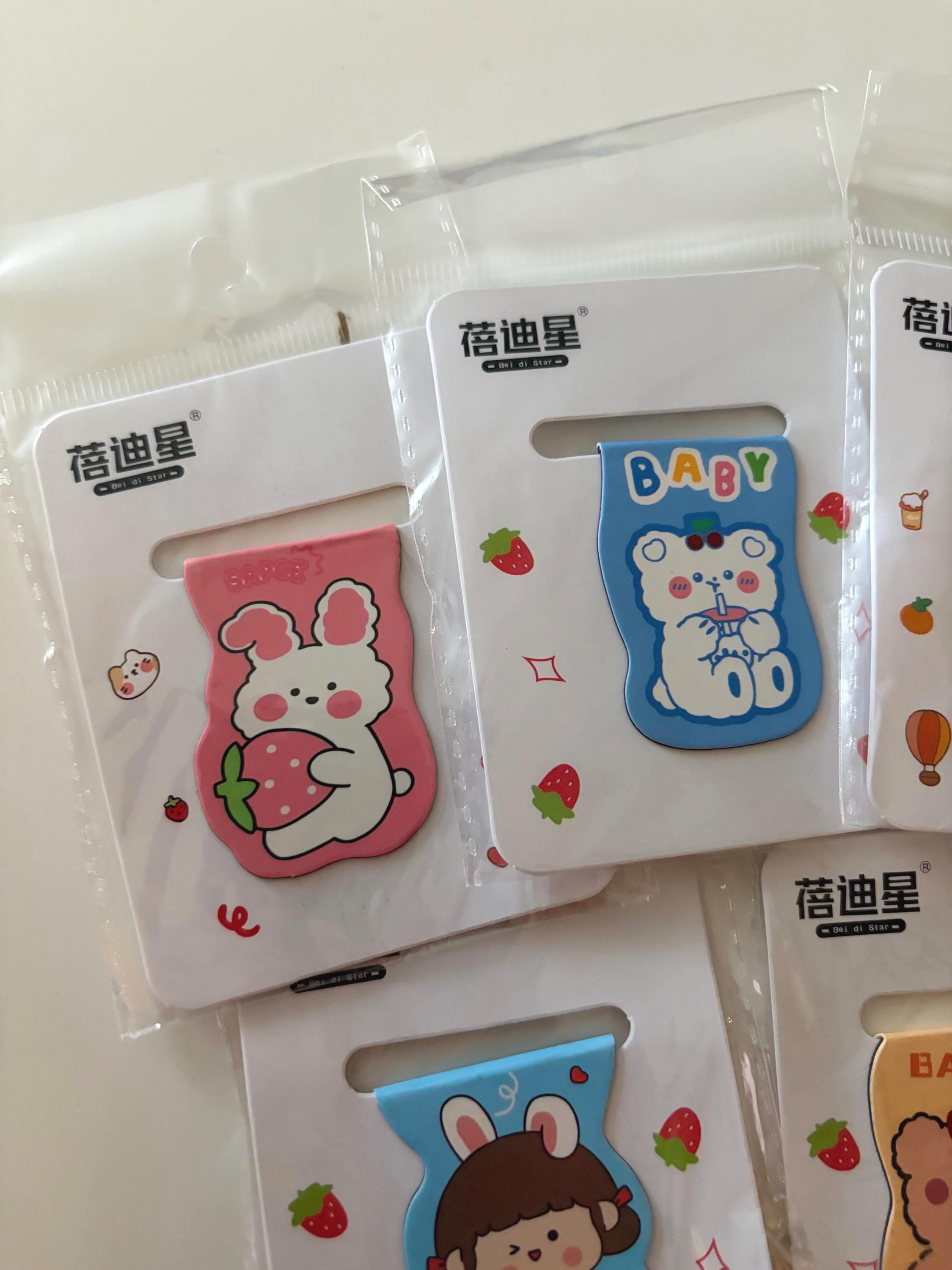 Kawaii Animal Magnetic Bookmark - Bear, Cat, & Bunny