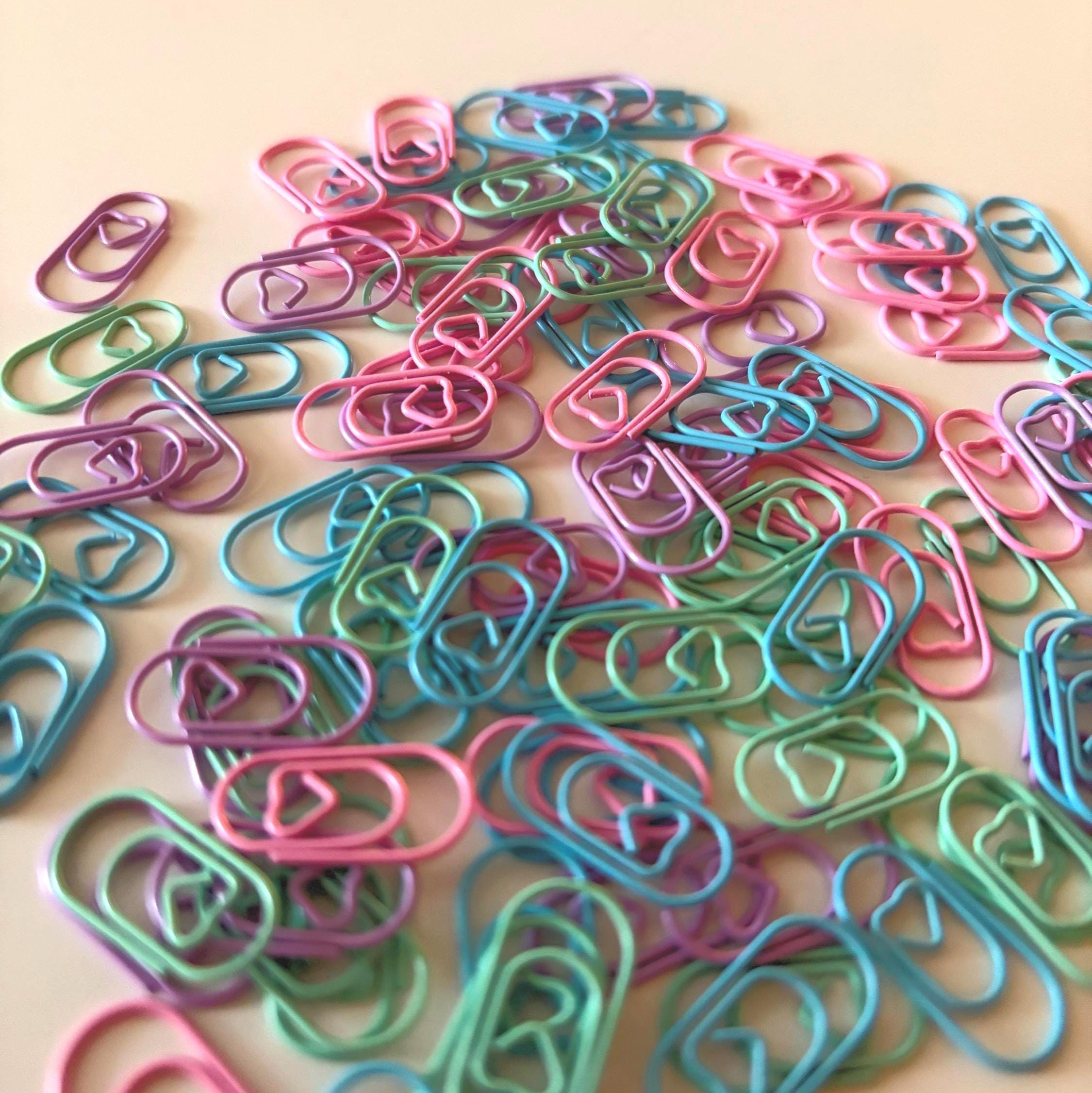 10pcs Colourful Kawaii Style Paper Clips | Cute & Fun Stationery Accessory
