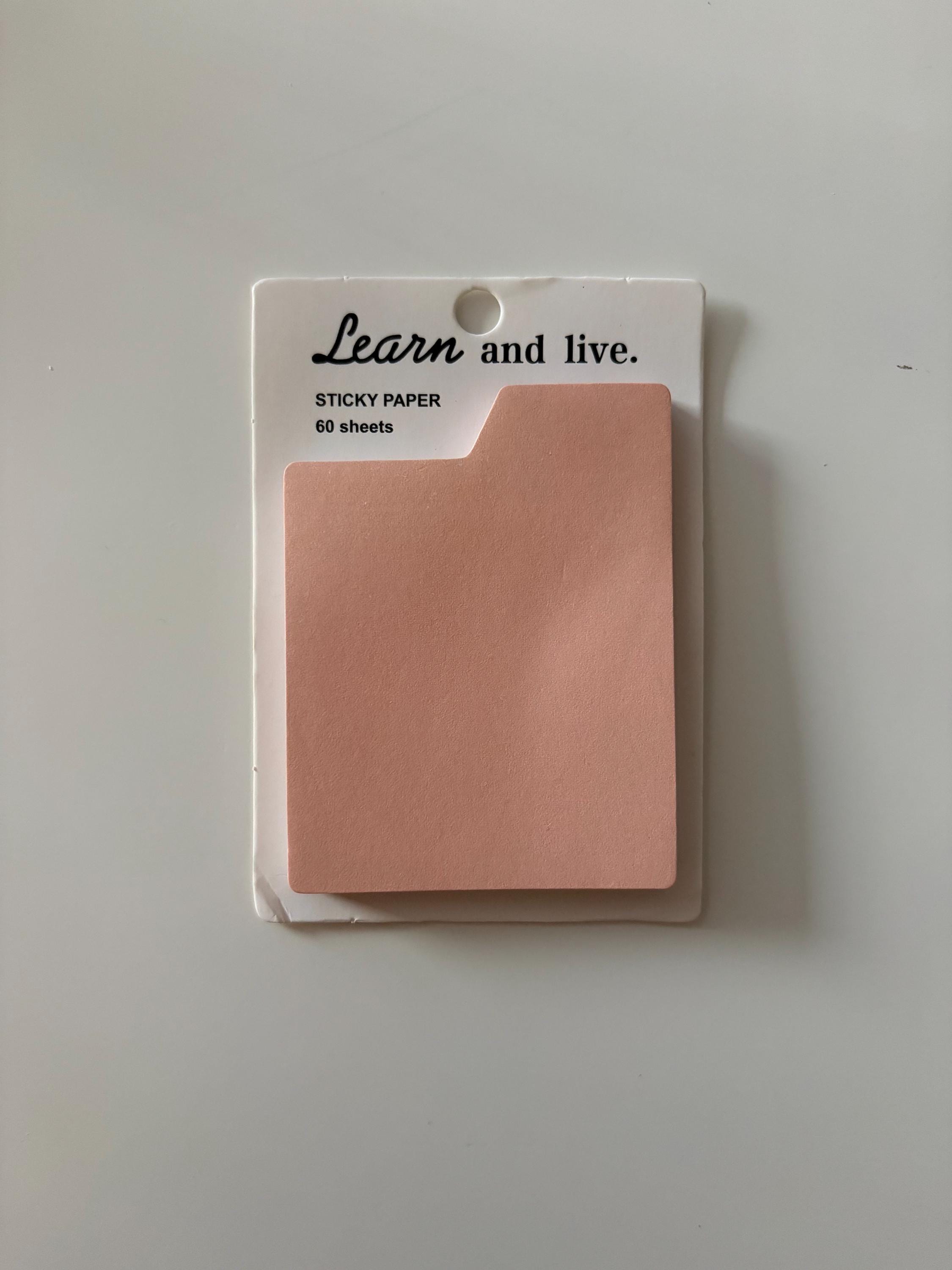 Minimalist Sticky Notepad | Neutral Memo Pad for Planning & Desk Organisation