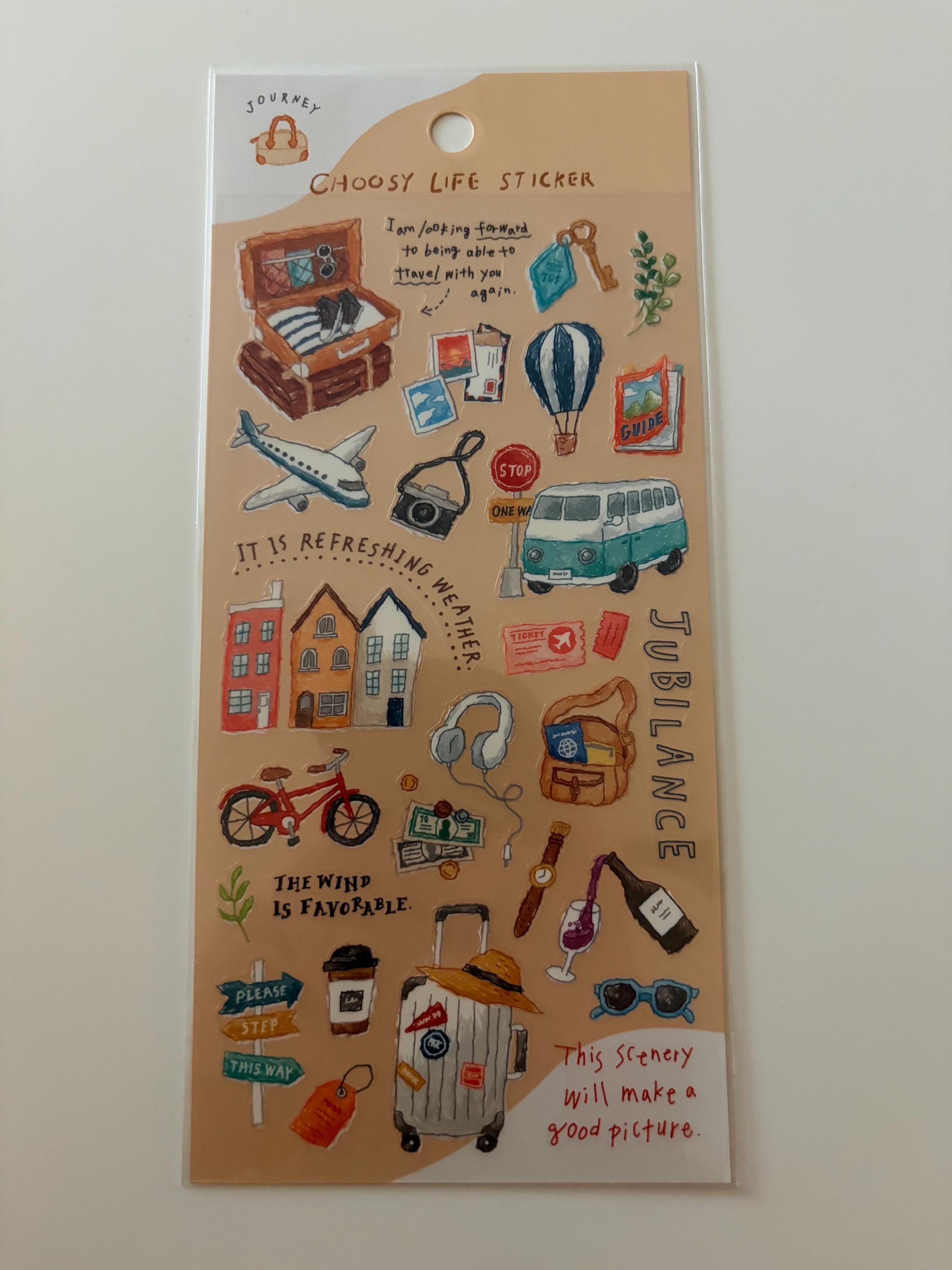 MIND WAVE Japanese Stickers - Travel Theme Planner Stickers