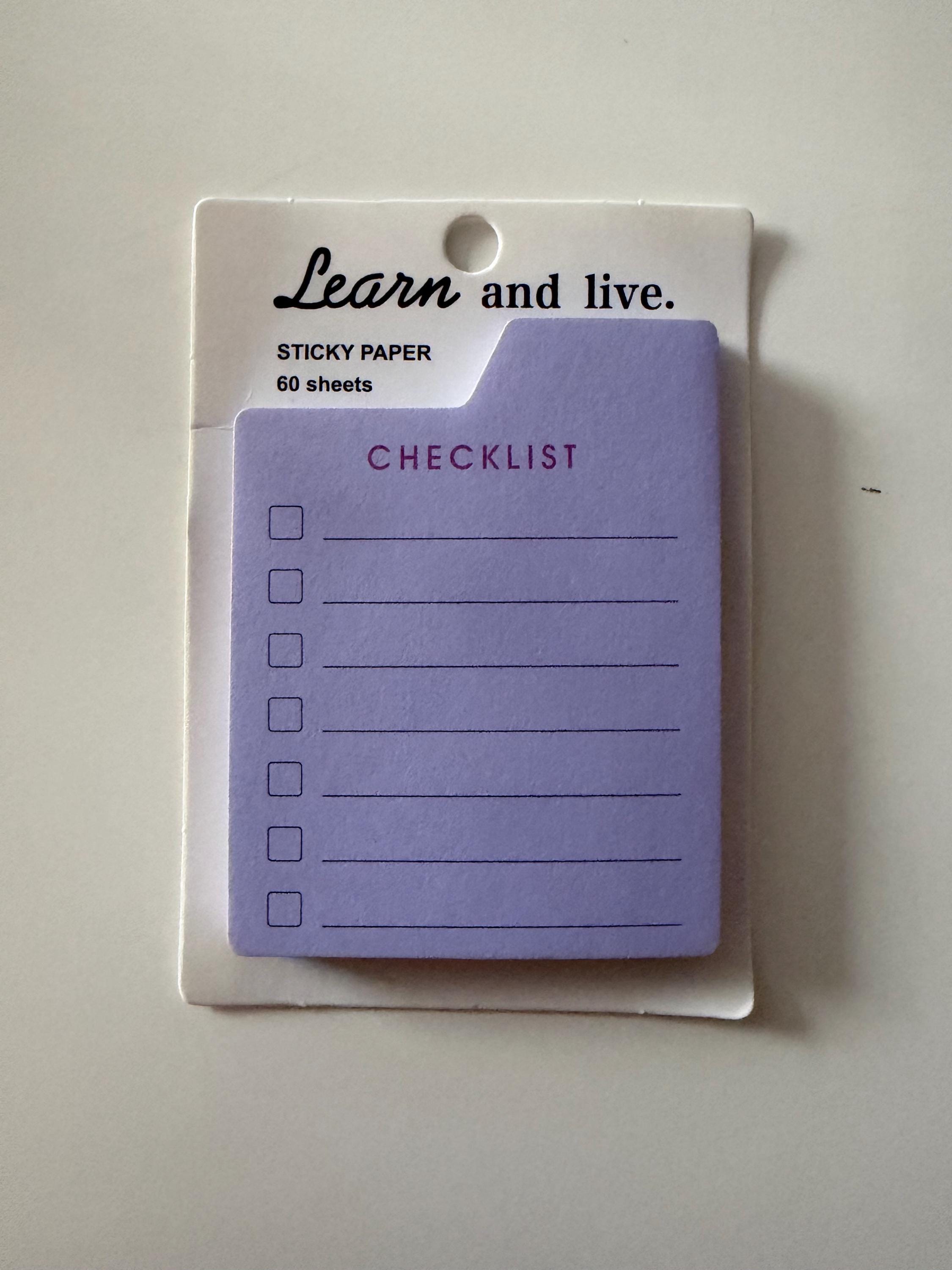 Minimalist Sticky Notepad | Neutral Memo Pad for Planning & Desk Organisation