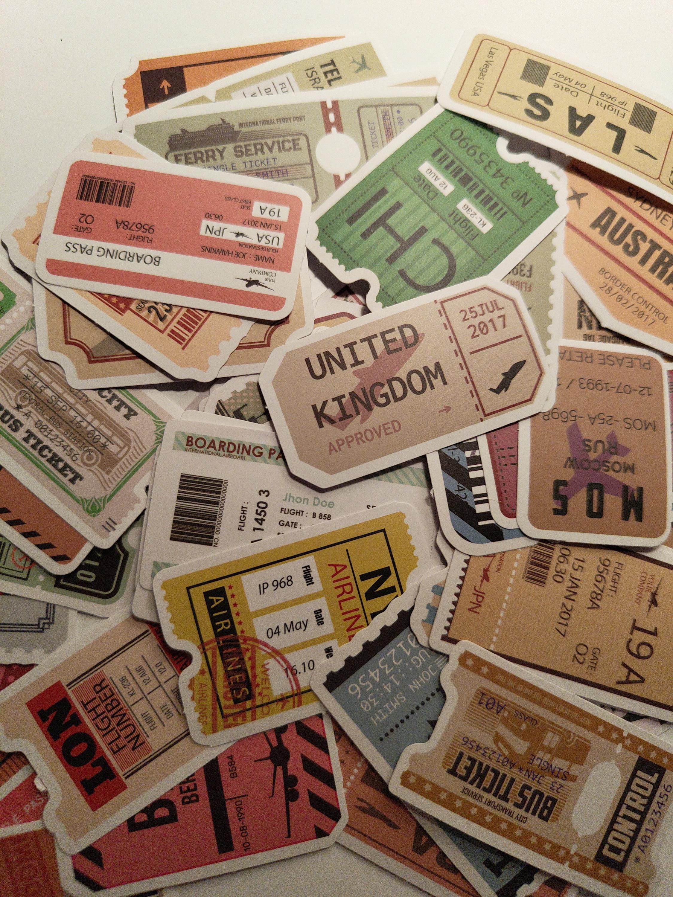 Vintage Stamp Airline Stickers