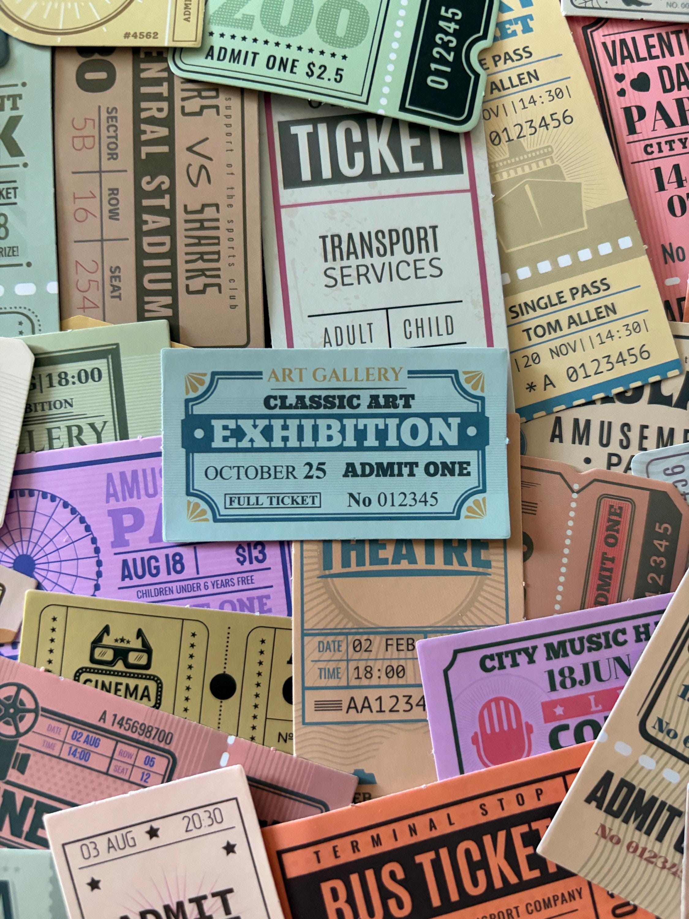 Retro Ticket Stickers
