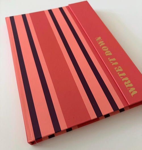 A5 Striped Peach Colour Notebook