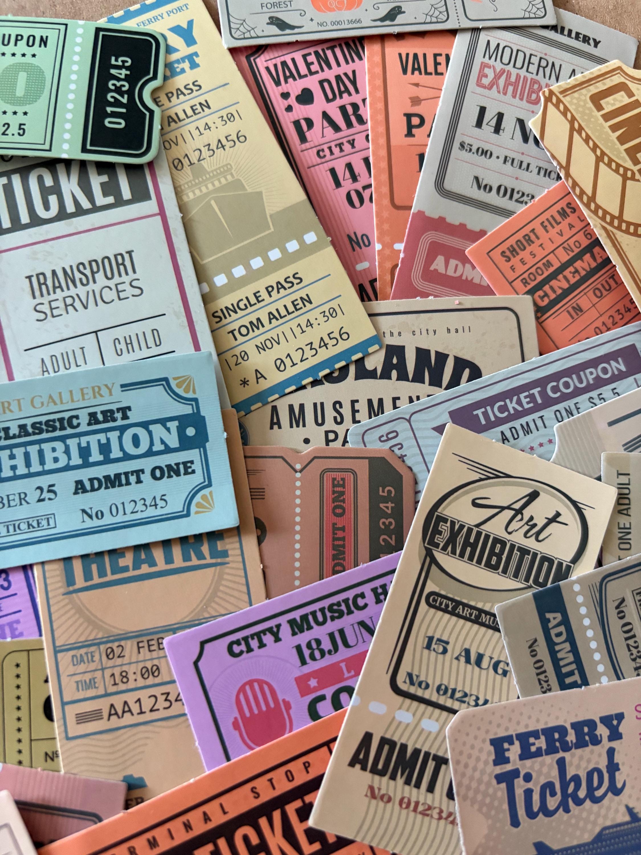 Retro Ticket Stickers