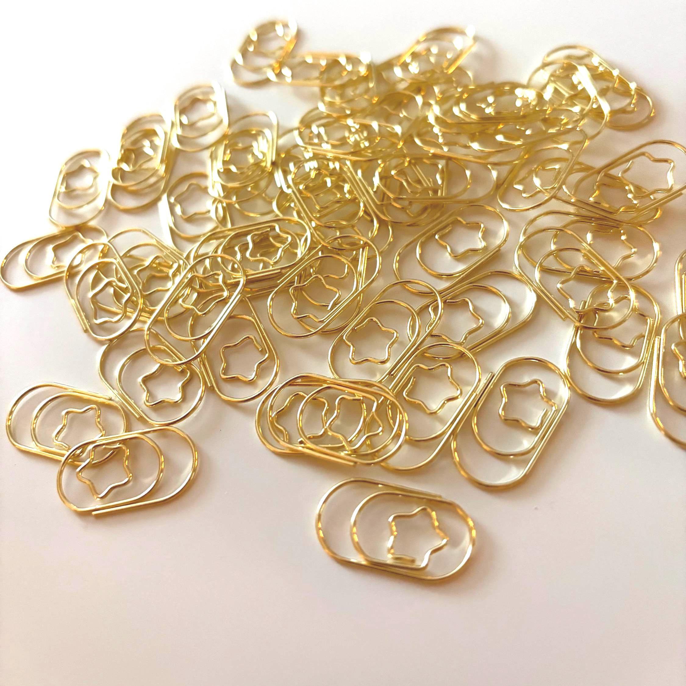 10pcs Gold Star Style Paper Clips