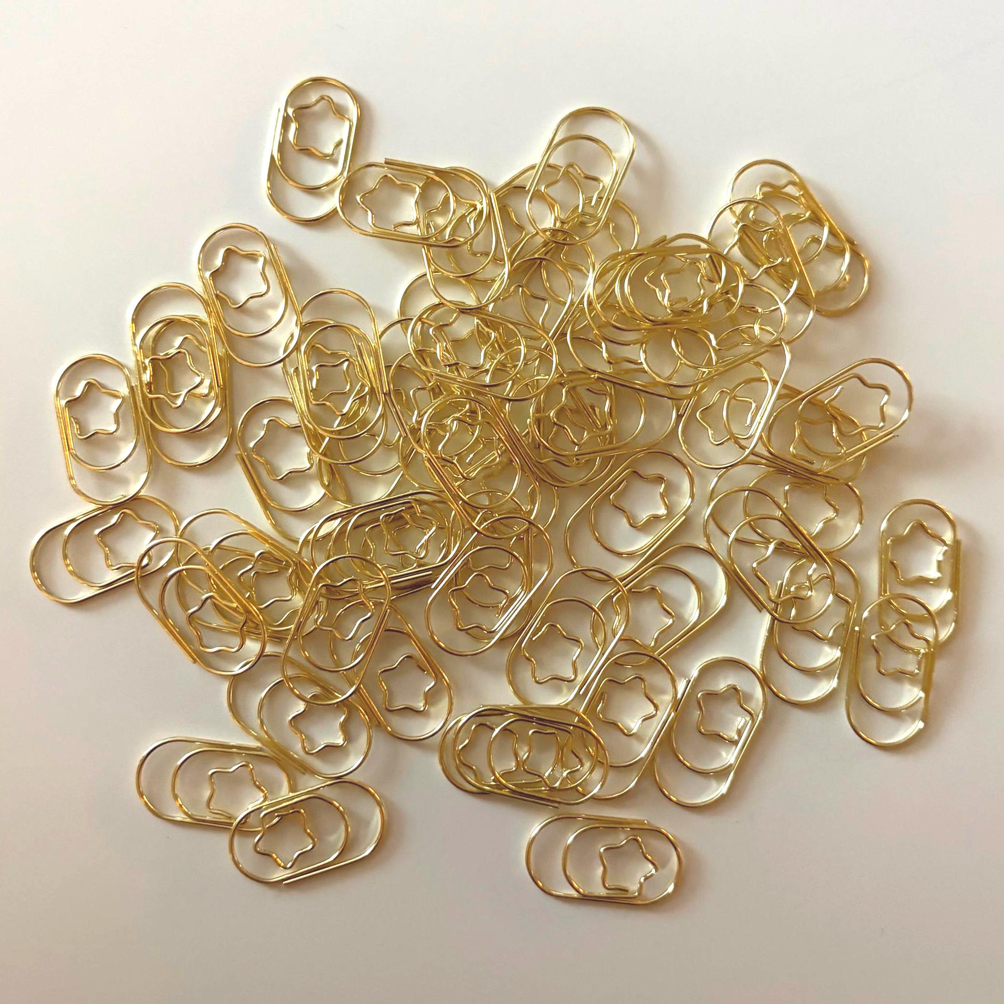 10pcs Gold Star Style Paper Clips