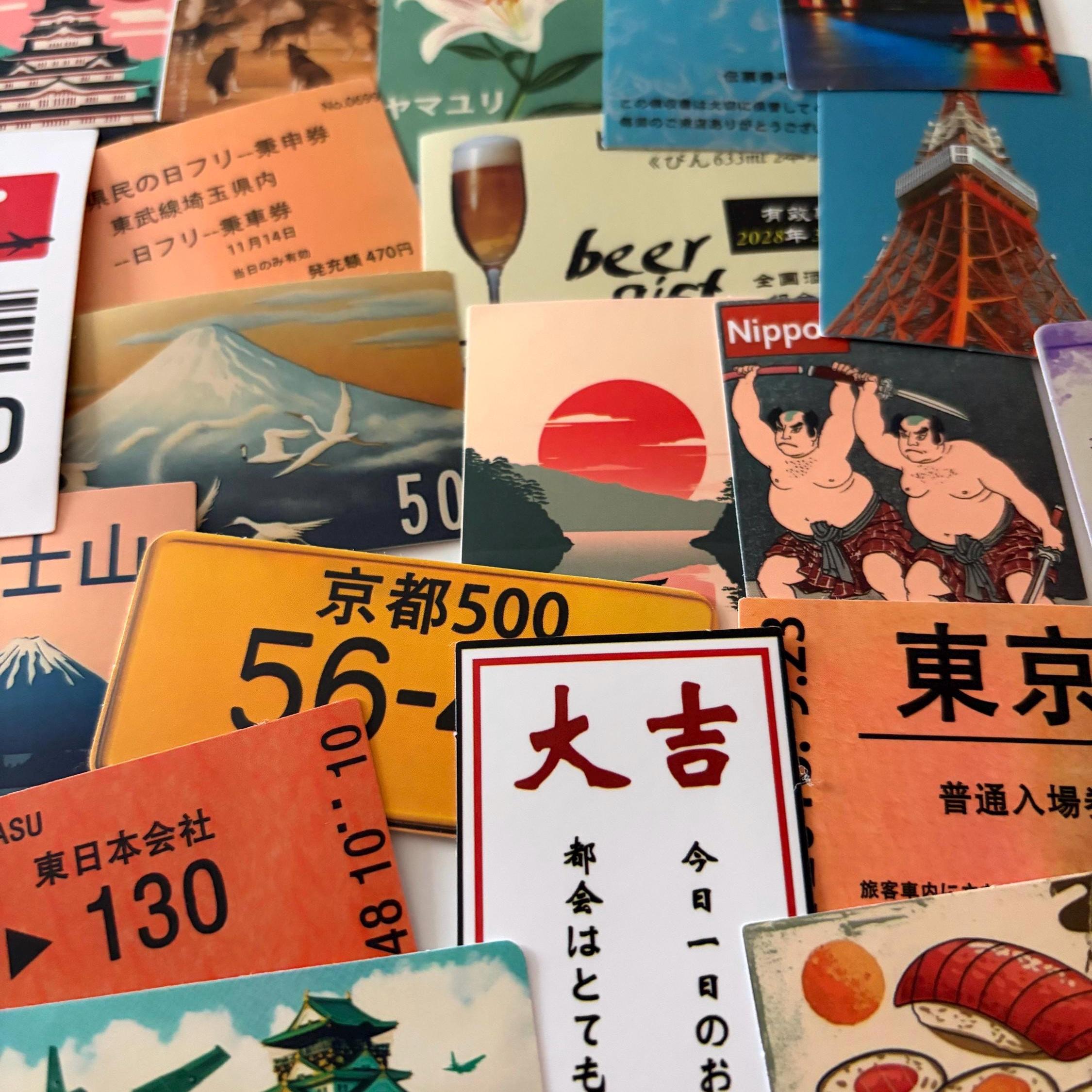 Japanese Ticket Vintage Style Stickers