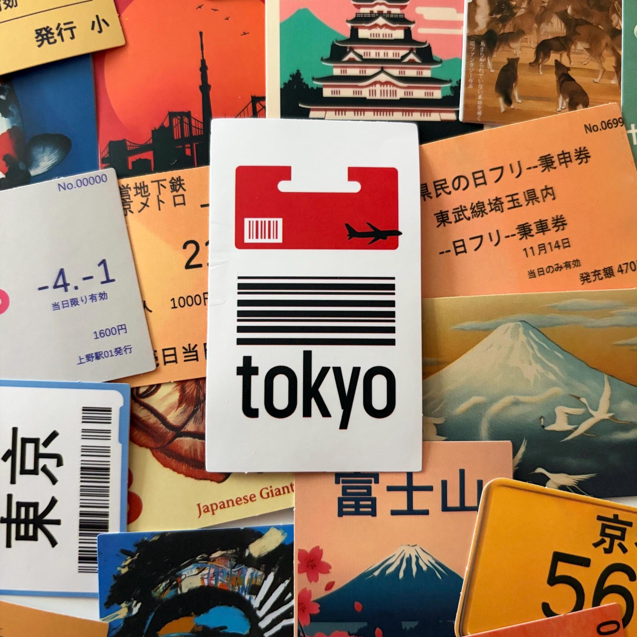 Japanese Ticket Vintage Style Stickers