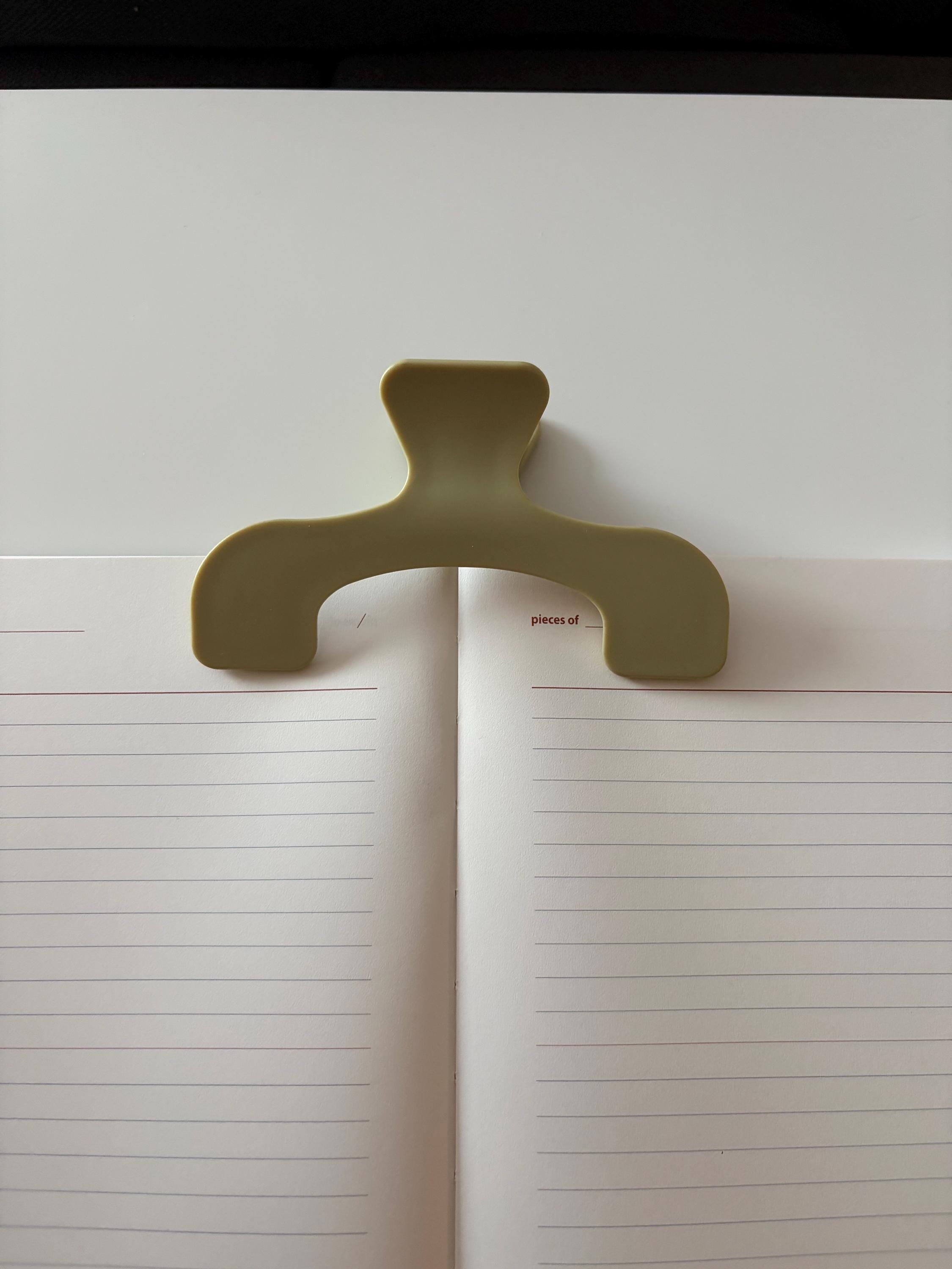 Green Journal Clip Page Holder