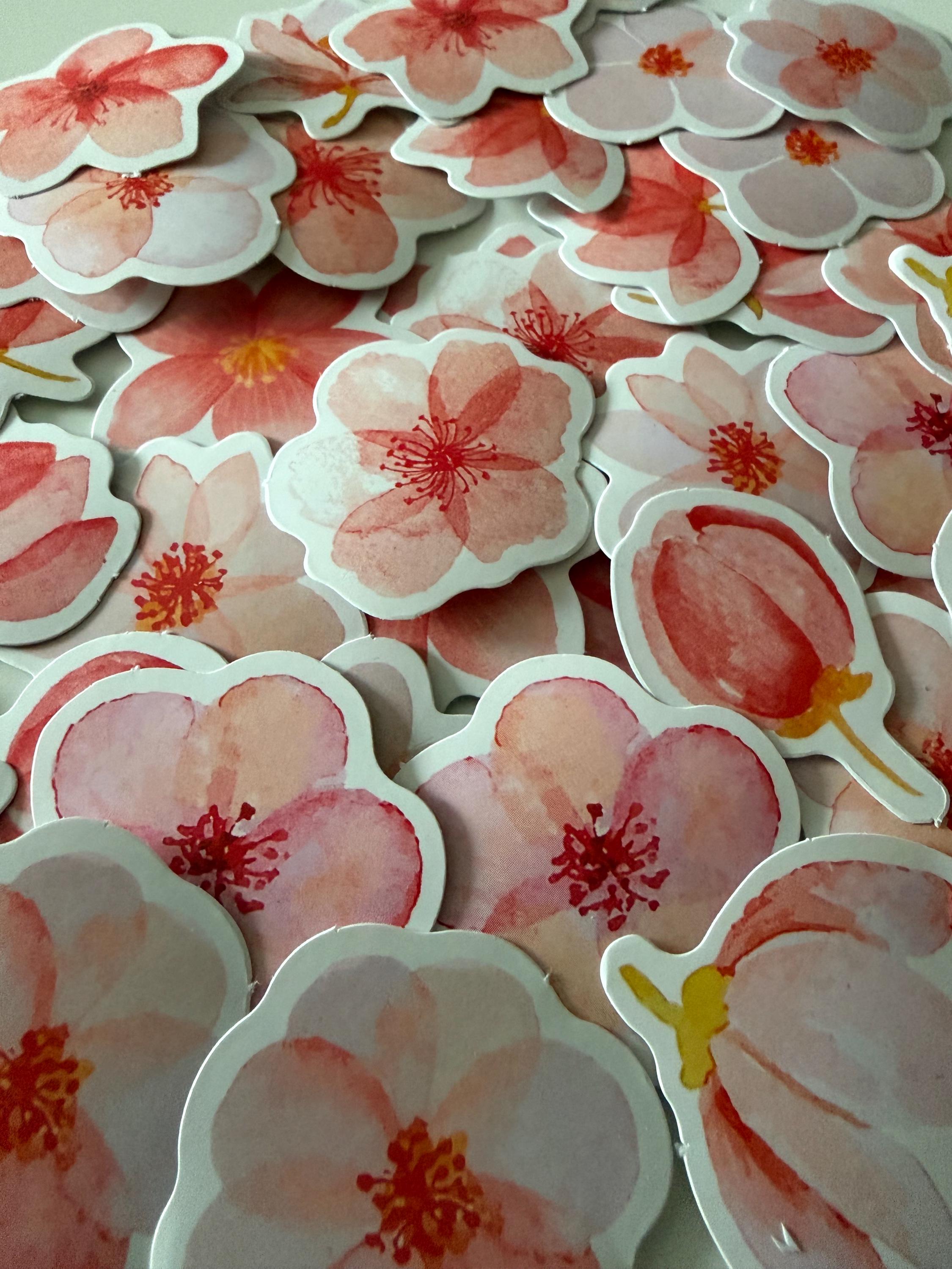 Japanese Pink Sakura Stickers