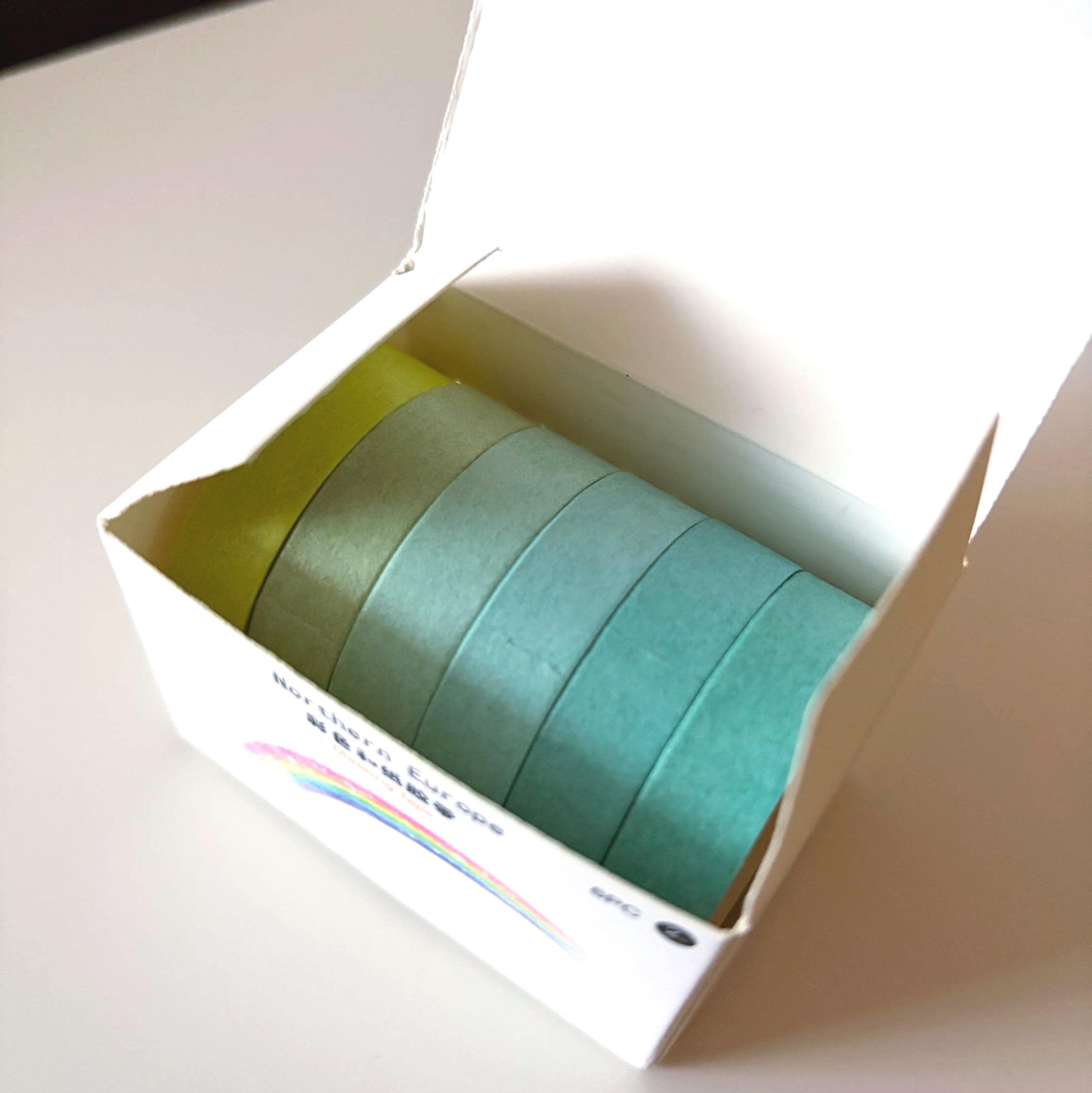 Colour Block Washi Tape Set (6pc, 2m each)