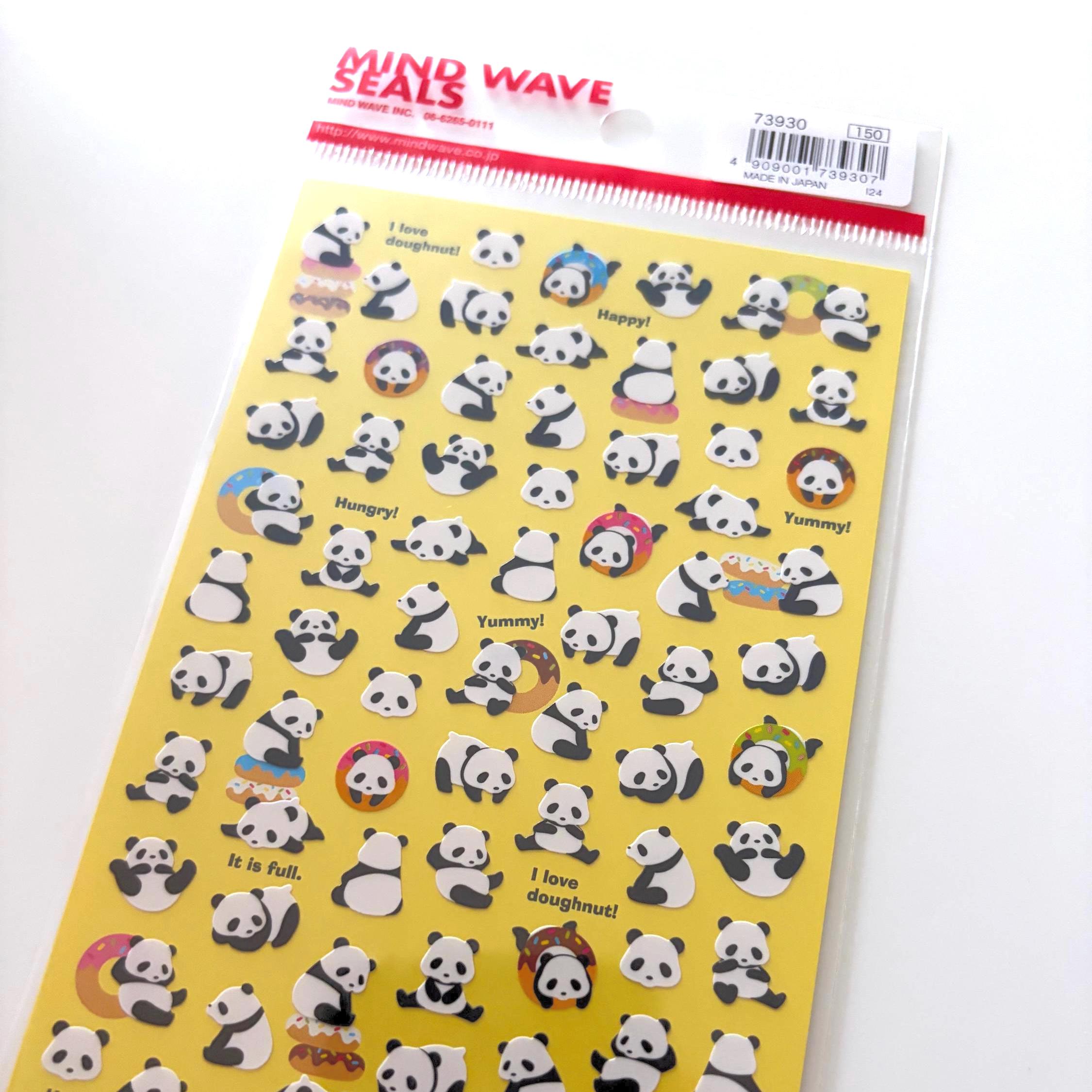 Panda Sticker Sheet MIND WAVE JAPAN