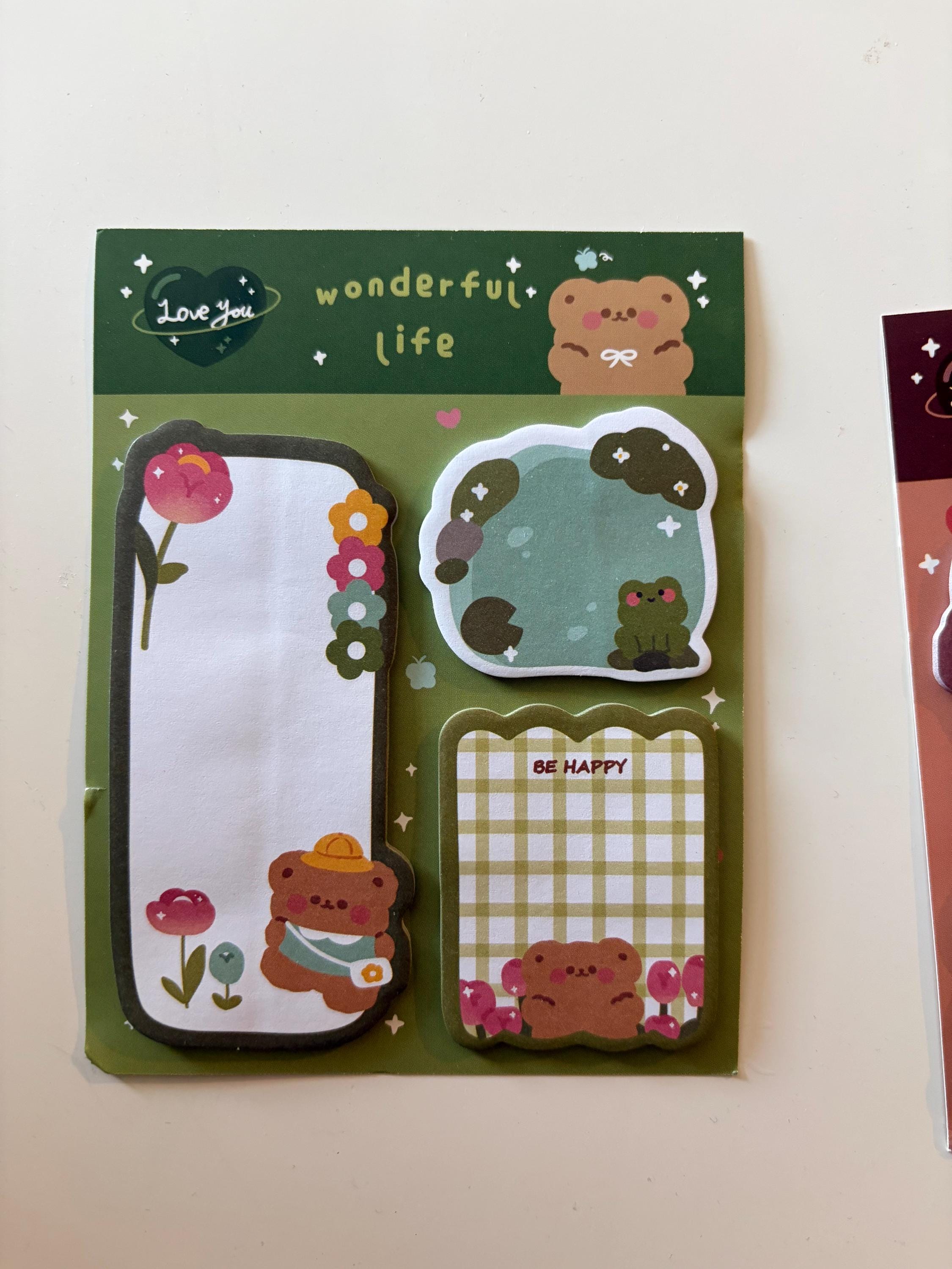 Kawaii Korean Style Memo Pad – Bear, Frog, Bunny Designs Stationery