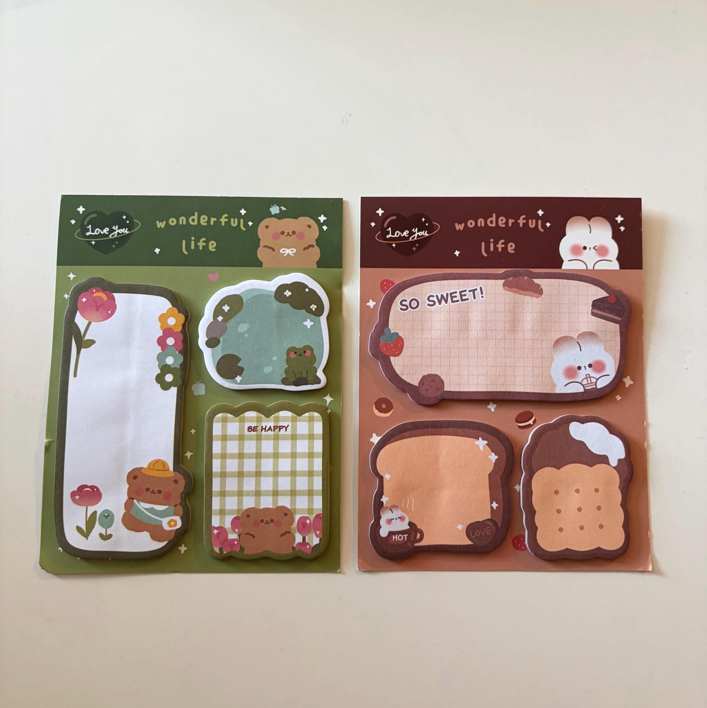 Kawaii Korean Style Memo Pad – Bear, Frog, Bunny Designs Stationery