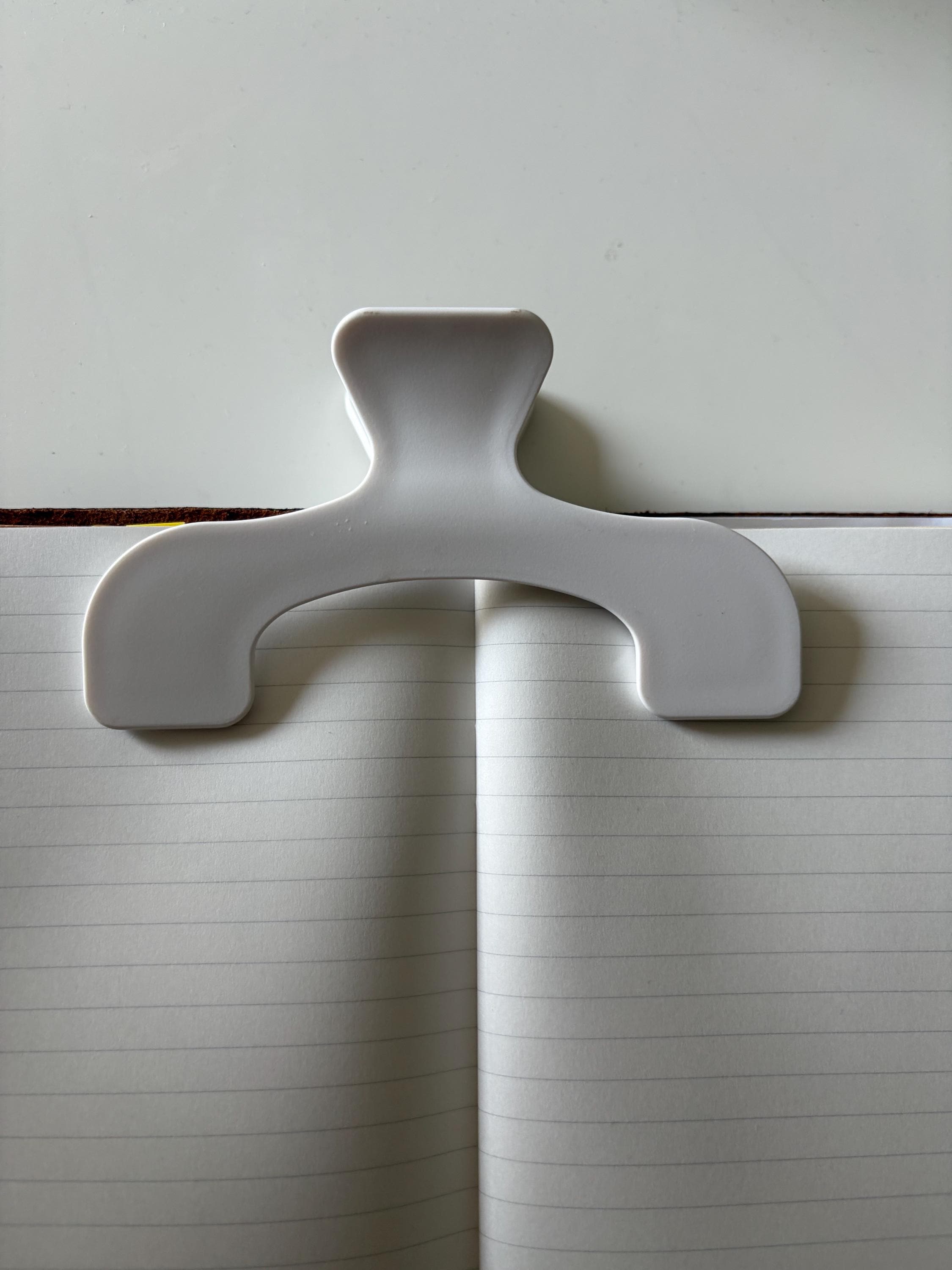 White Journal Clip Page Holder