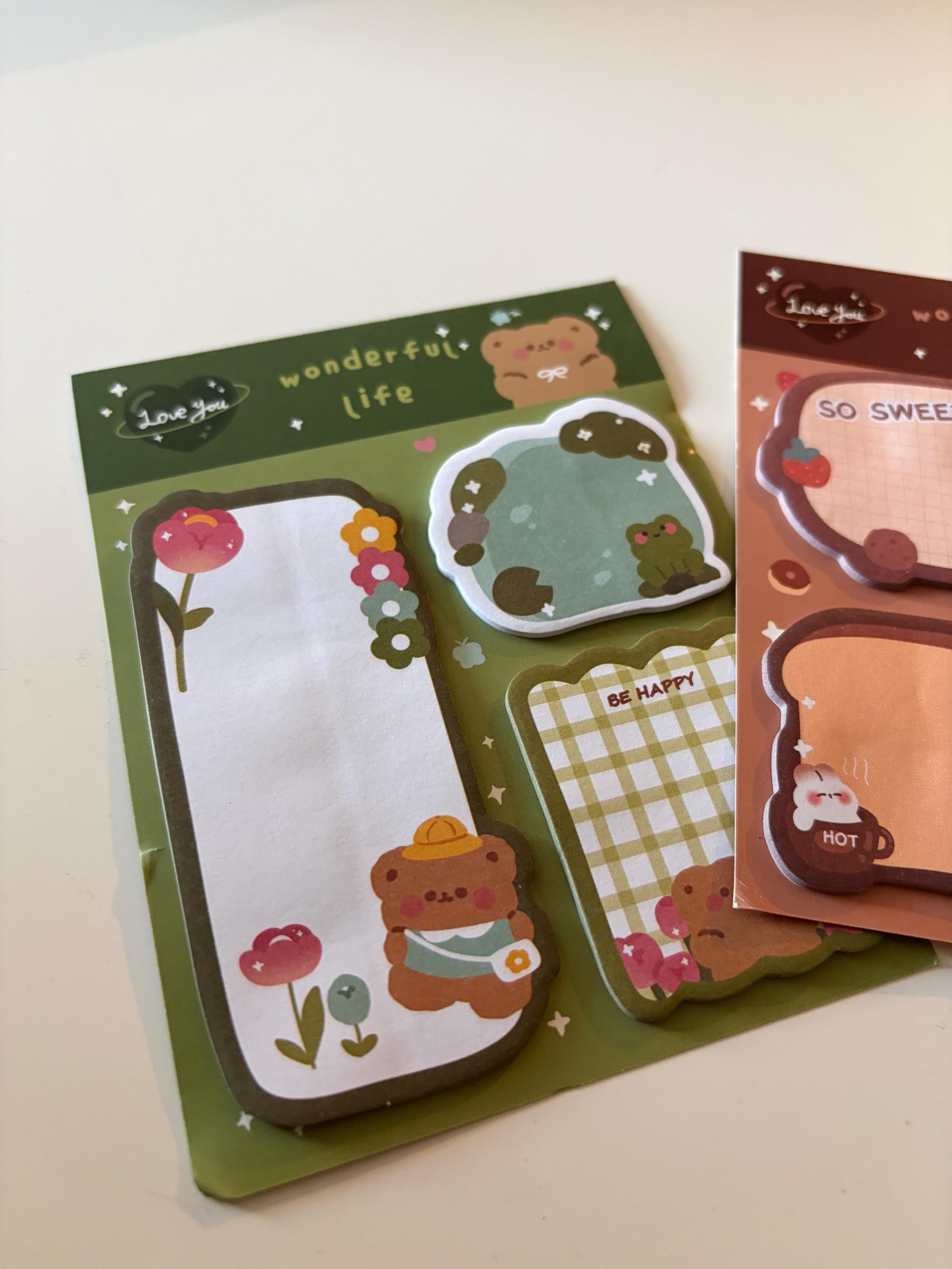Kawaii Korean Style Memo Pad – Bear, Frog, Bunny Designs Stationery