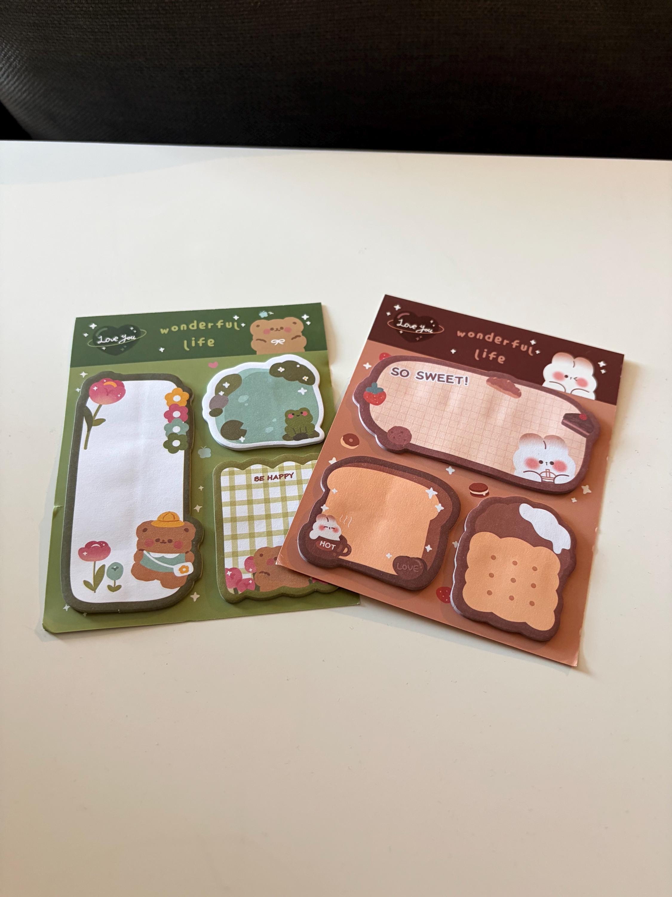 Kawaii Korean Style Memo Pad – Bear, Frog, Bunny Designs Stationery