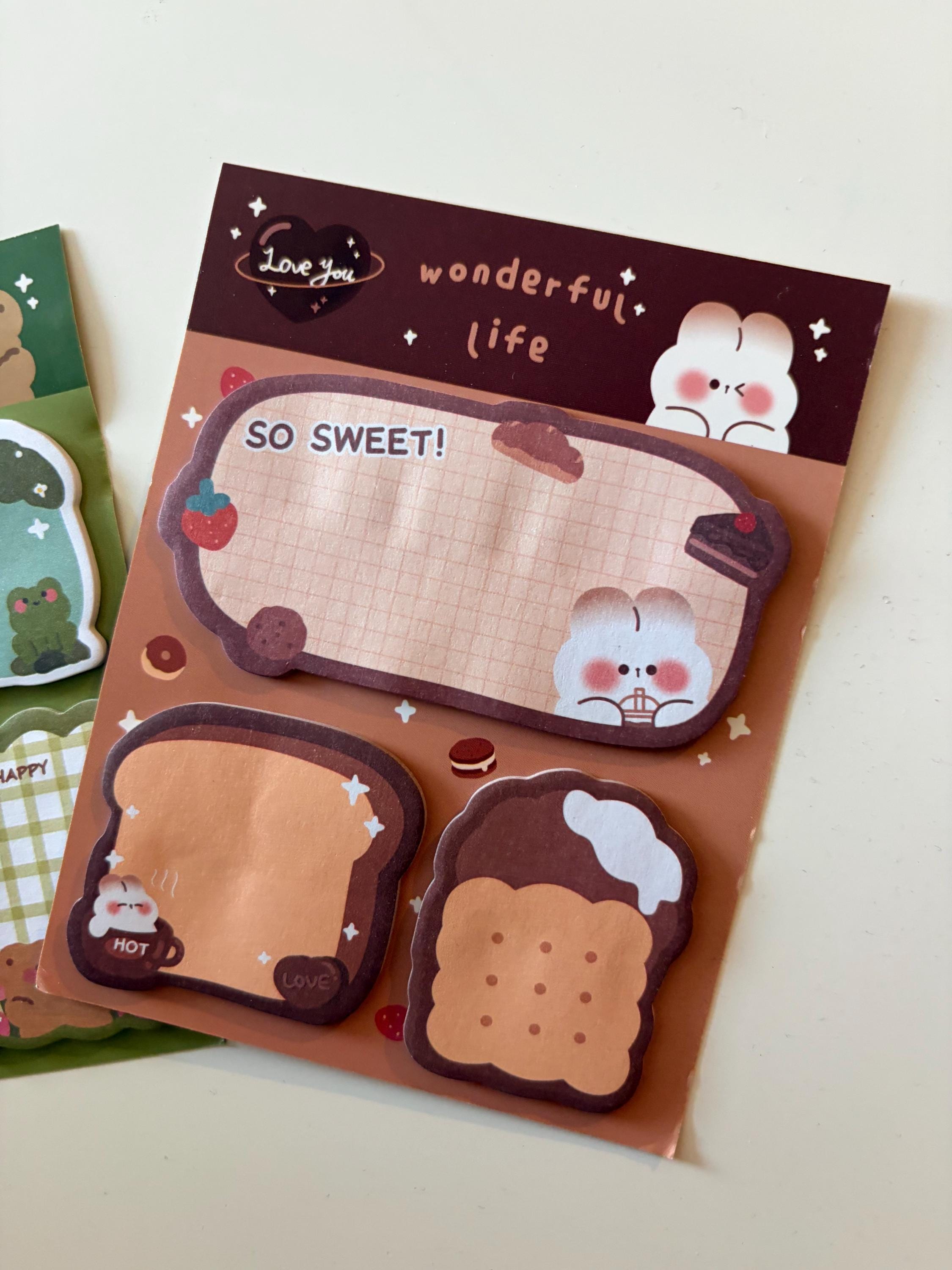 Kawaii Korean Style Memo Pad – Bear, Frog, Bunny Designs Stationery
