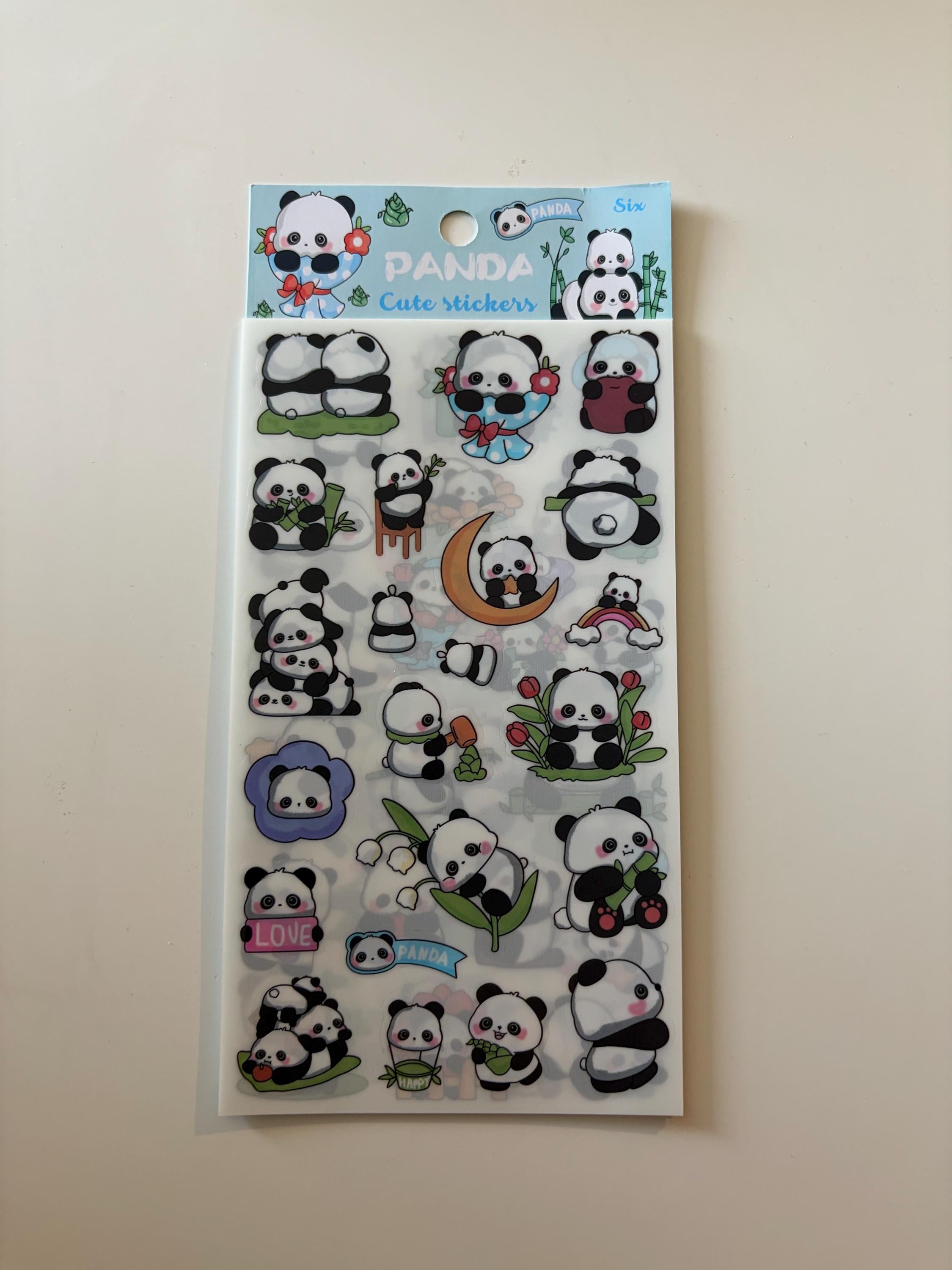 Panda Sticker Sheet