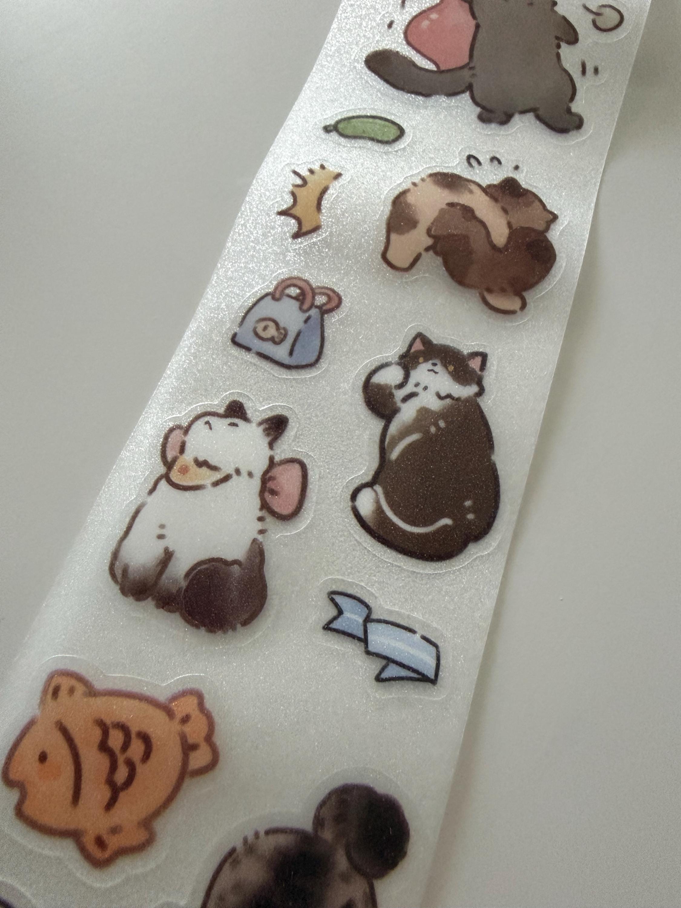 Cat Japanese Washi Tape, Kawaii PET Tape Roll