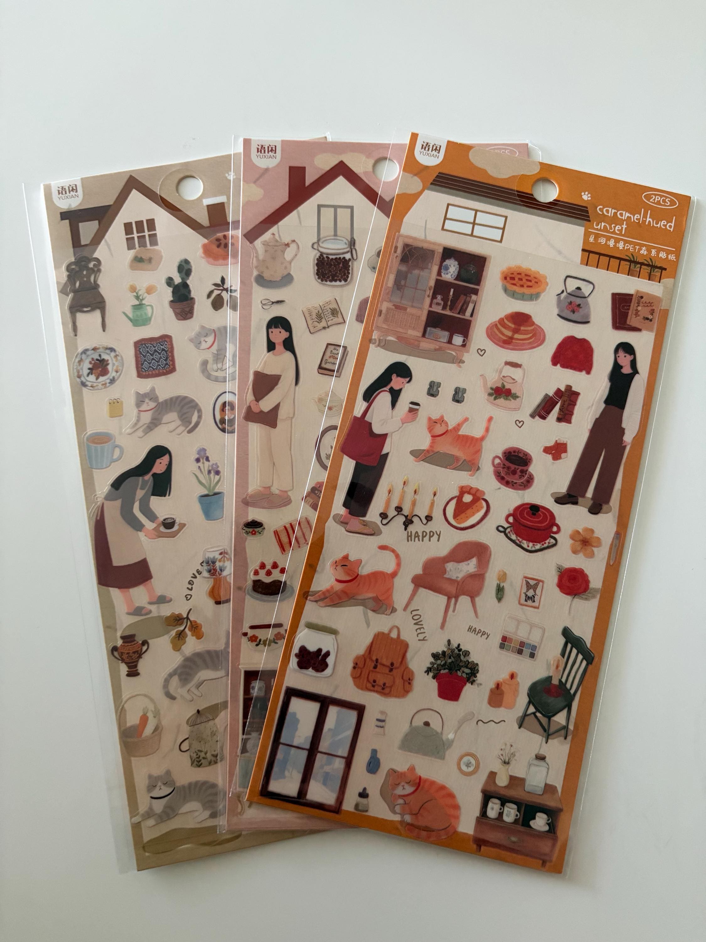Modern Sticker Sheet – Japanese Korean Stationery, Planner Journal Stickers