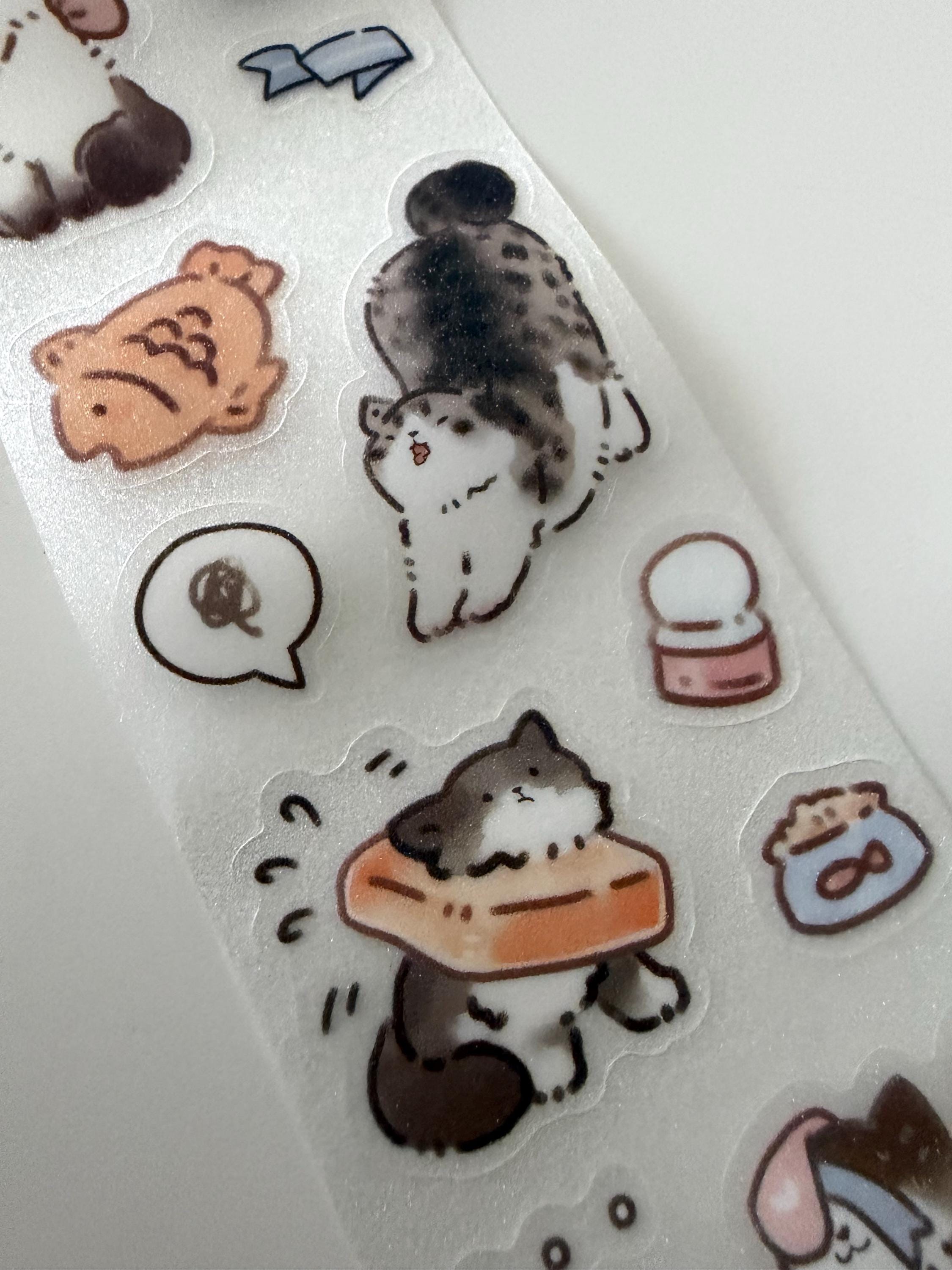 Cat Japanese Washi Tape, Kawaii PET Tape Roll