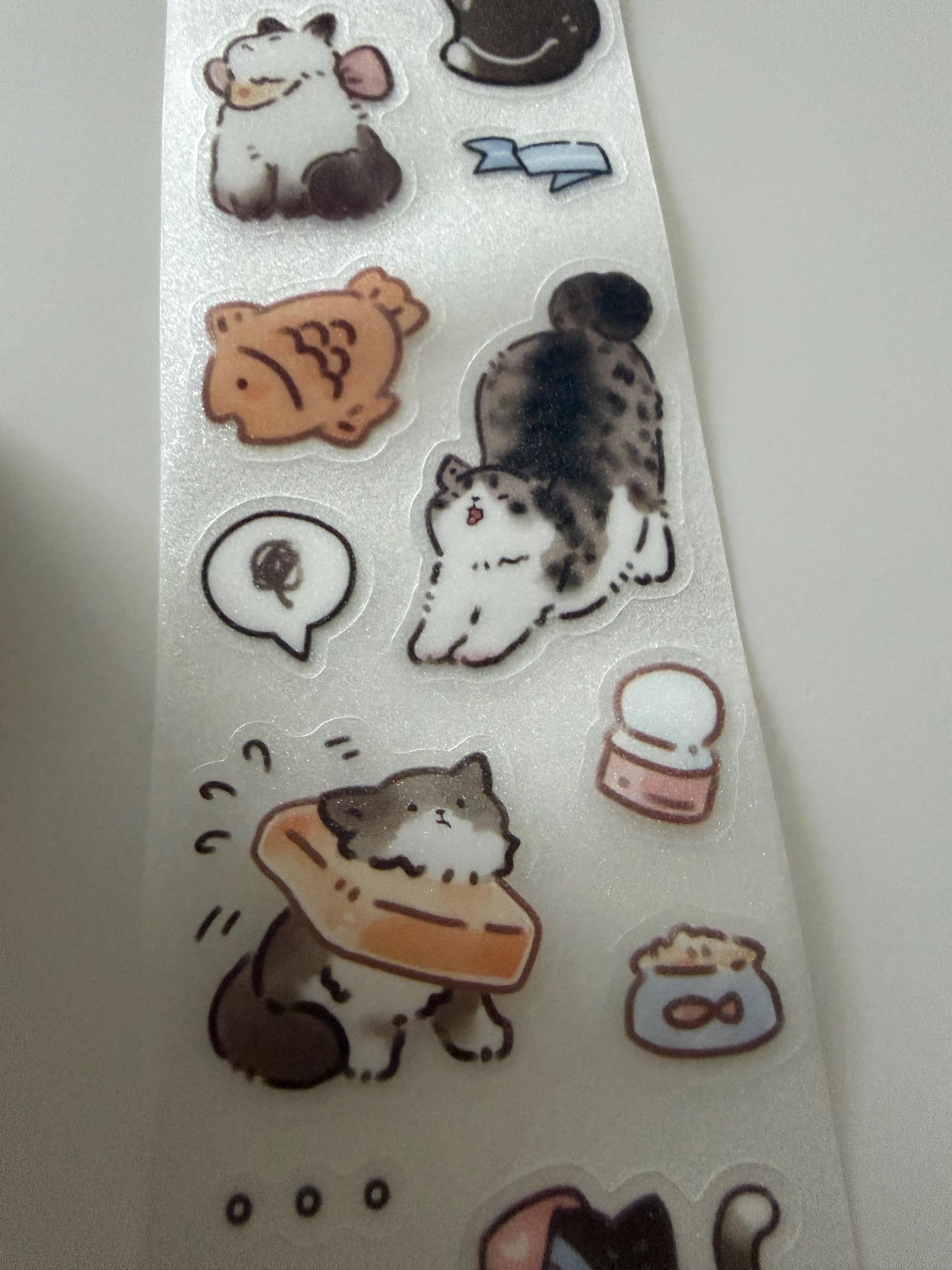 Cat Japanese Washi Tape, Kawaii PET Tape Roll