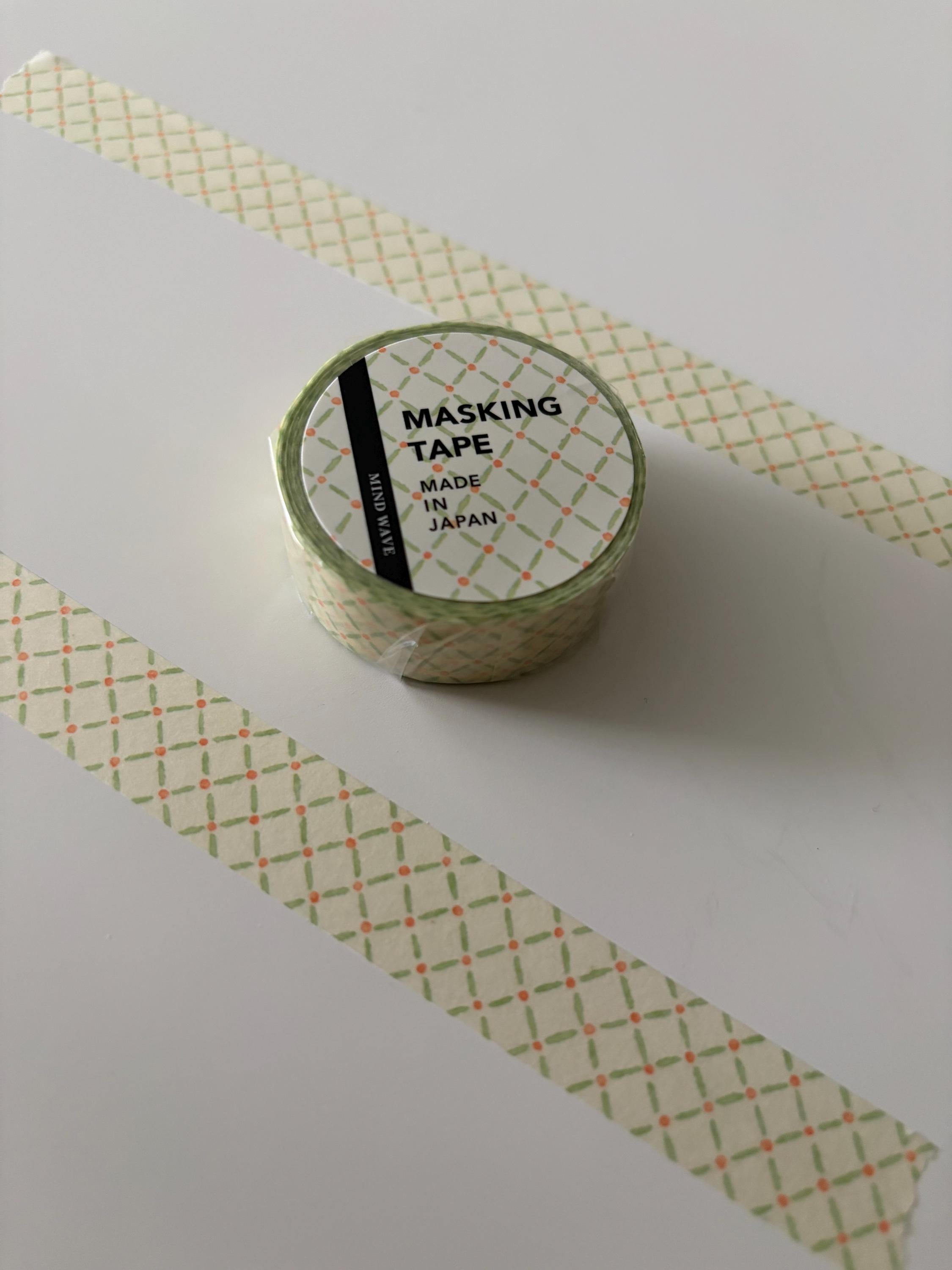 Green Check Pattern Washi Tape MIND WAVE JAPAN