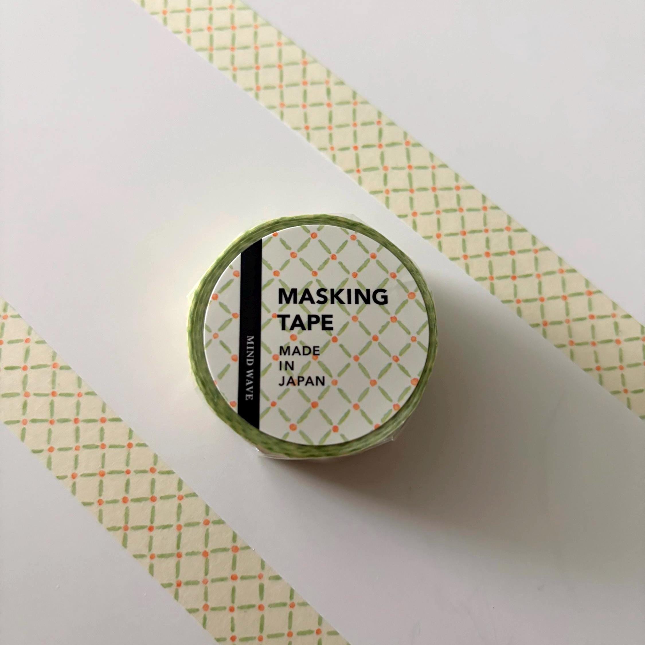 Green Check Pattern Washi Tape MIND WAVE JAPAN