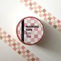 Pink Checkered Washi Tape MIND WAVE JAPAN