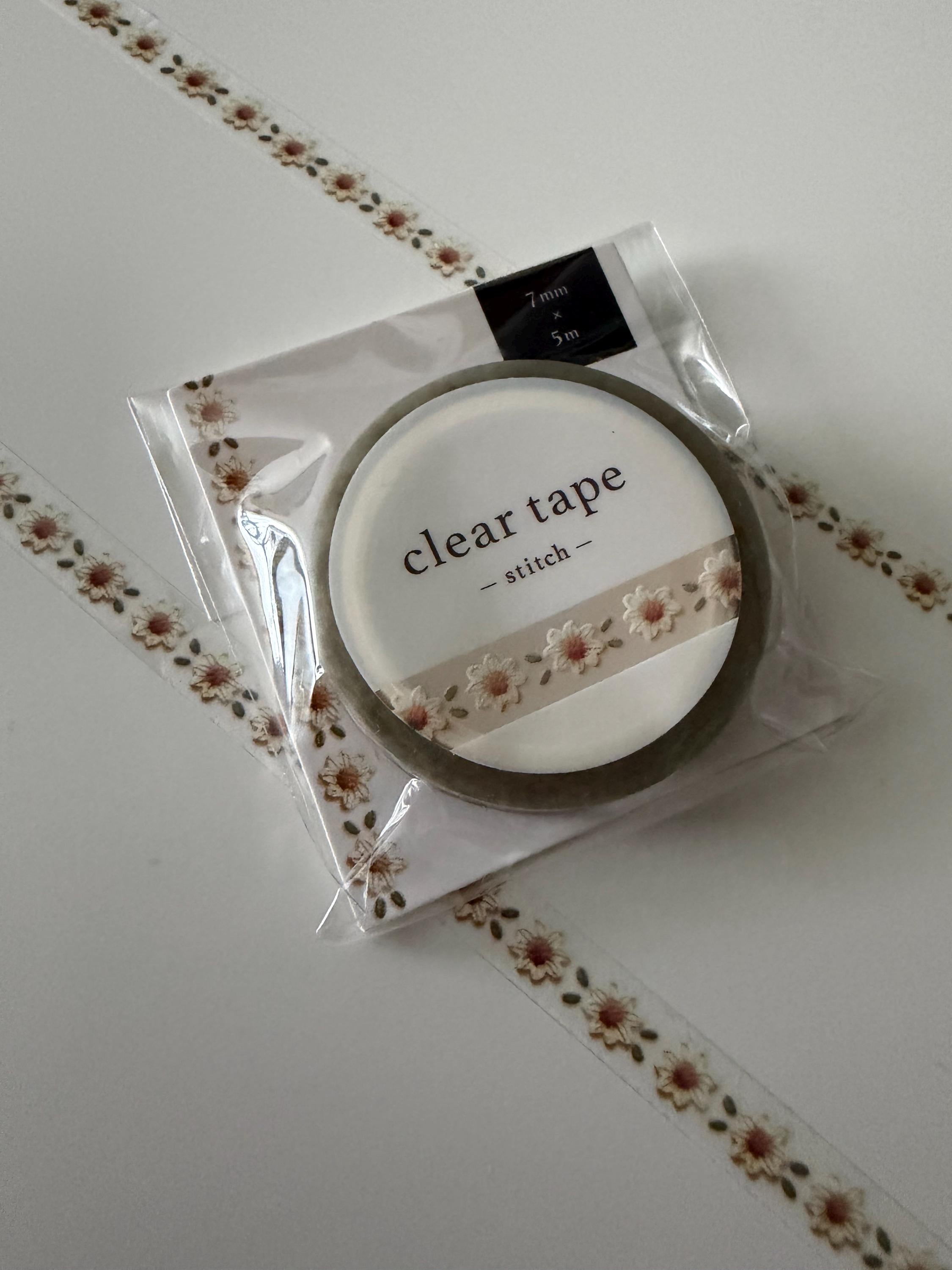 Daisy Flowers Clear Washi Tape MIND WAVE JAPAN