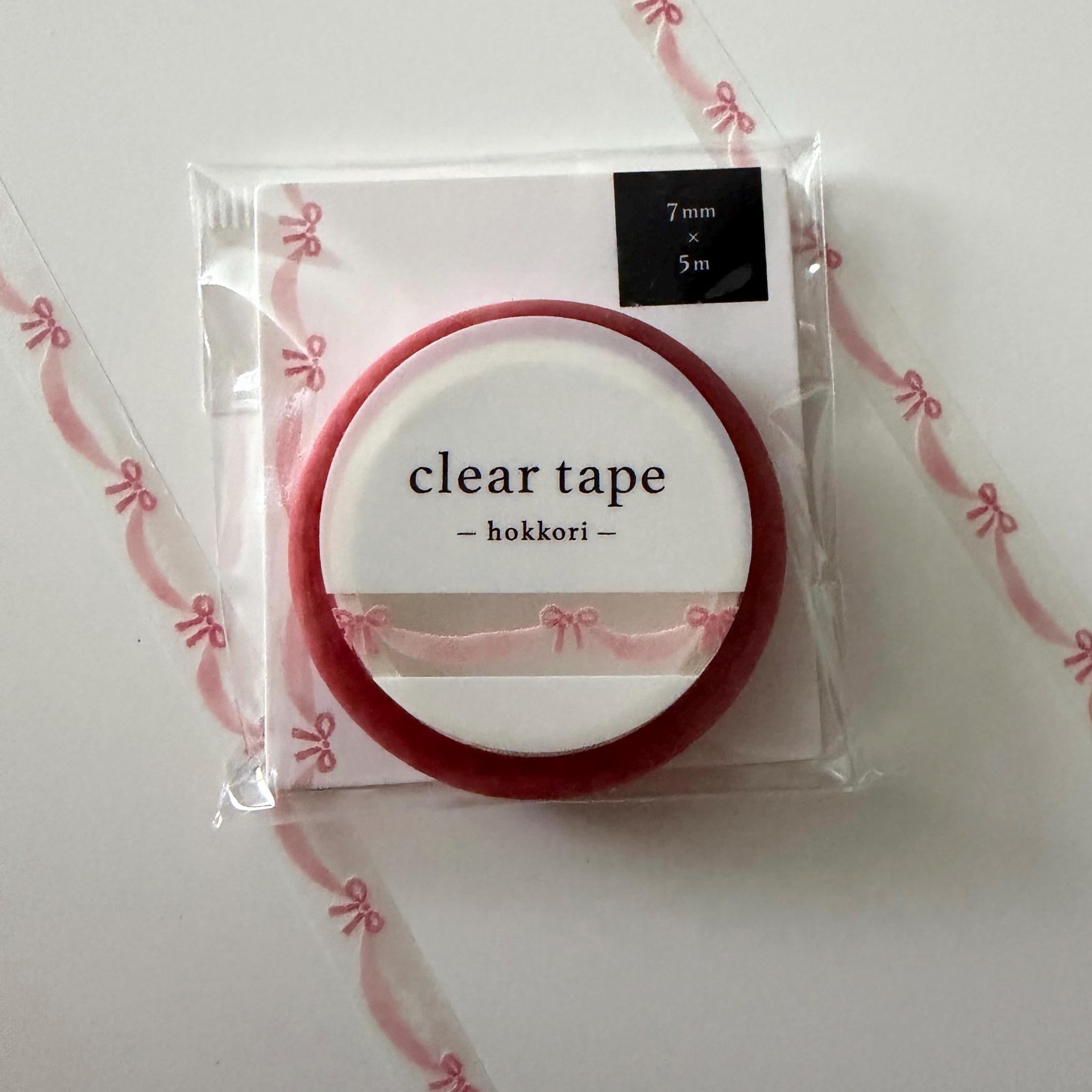 Hokkori Pink Bows Washi Tape MIND WAVE JAPAN
