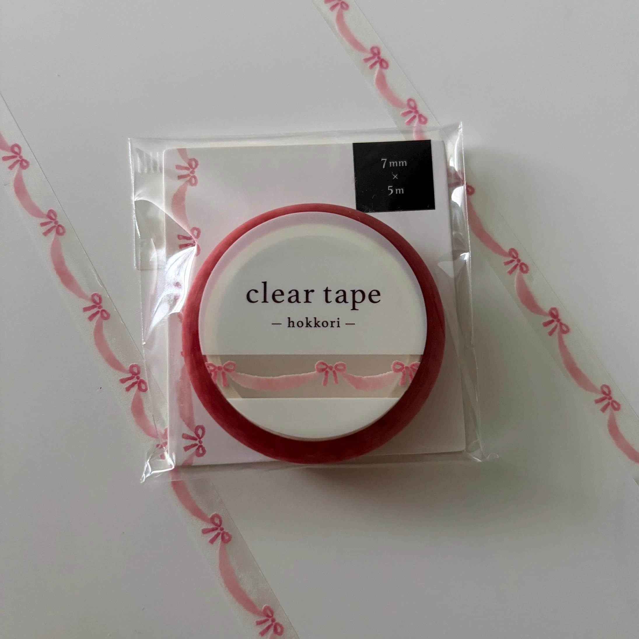 Hokkori Pink Bows Washi Tape MIND WAVE JAPAN