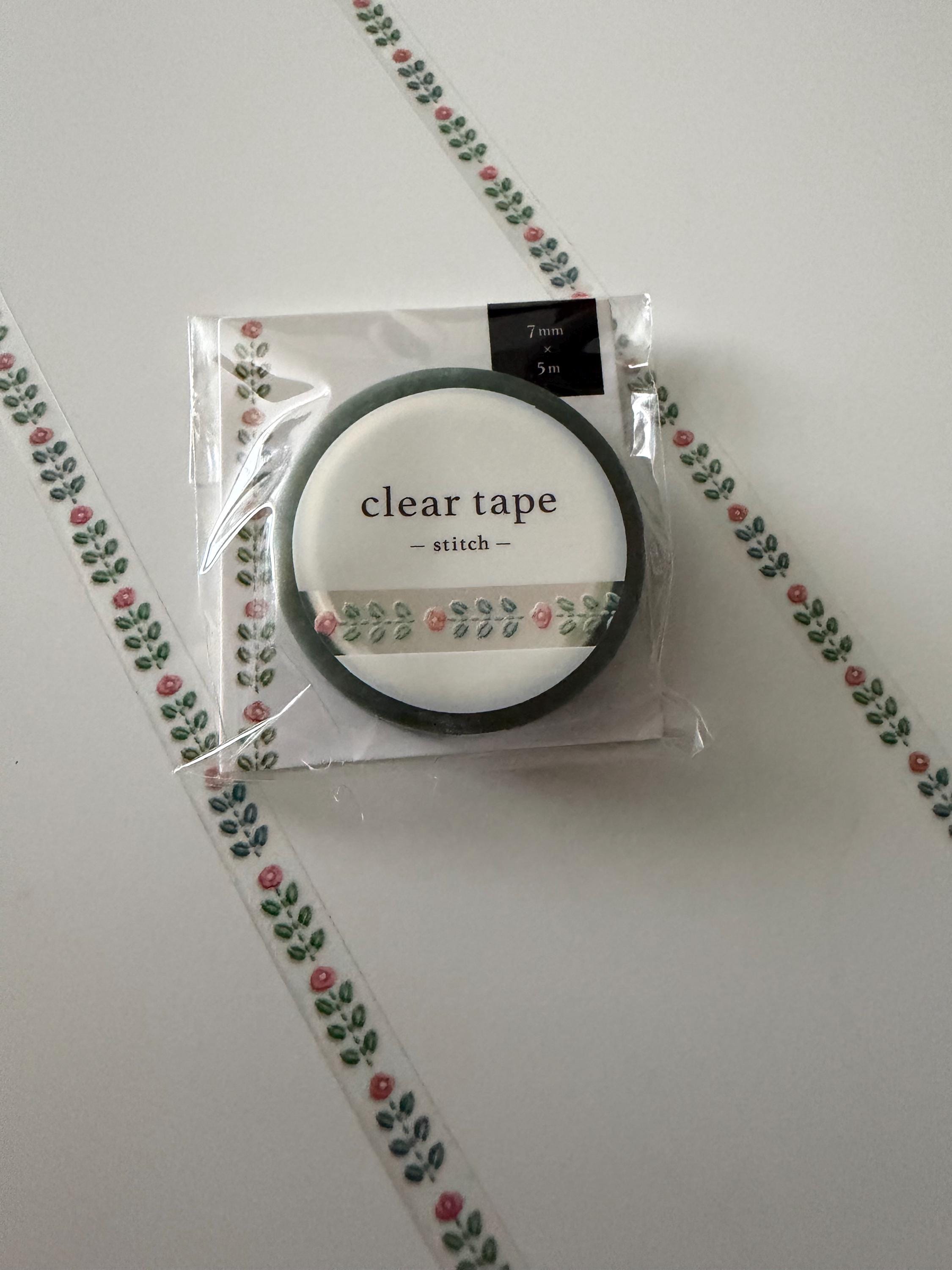Stitch Flowers Clear Washi Tape MIND WAVE JAPAN