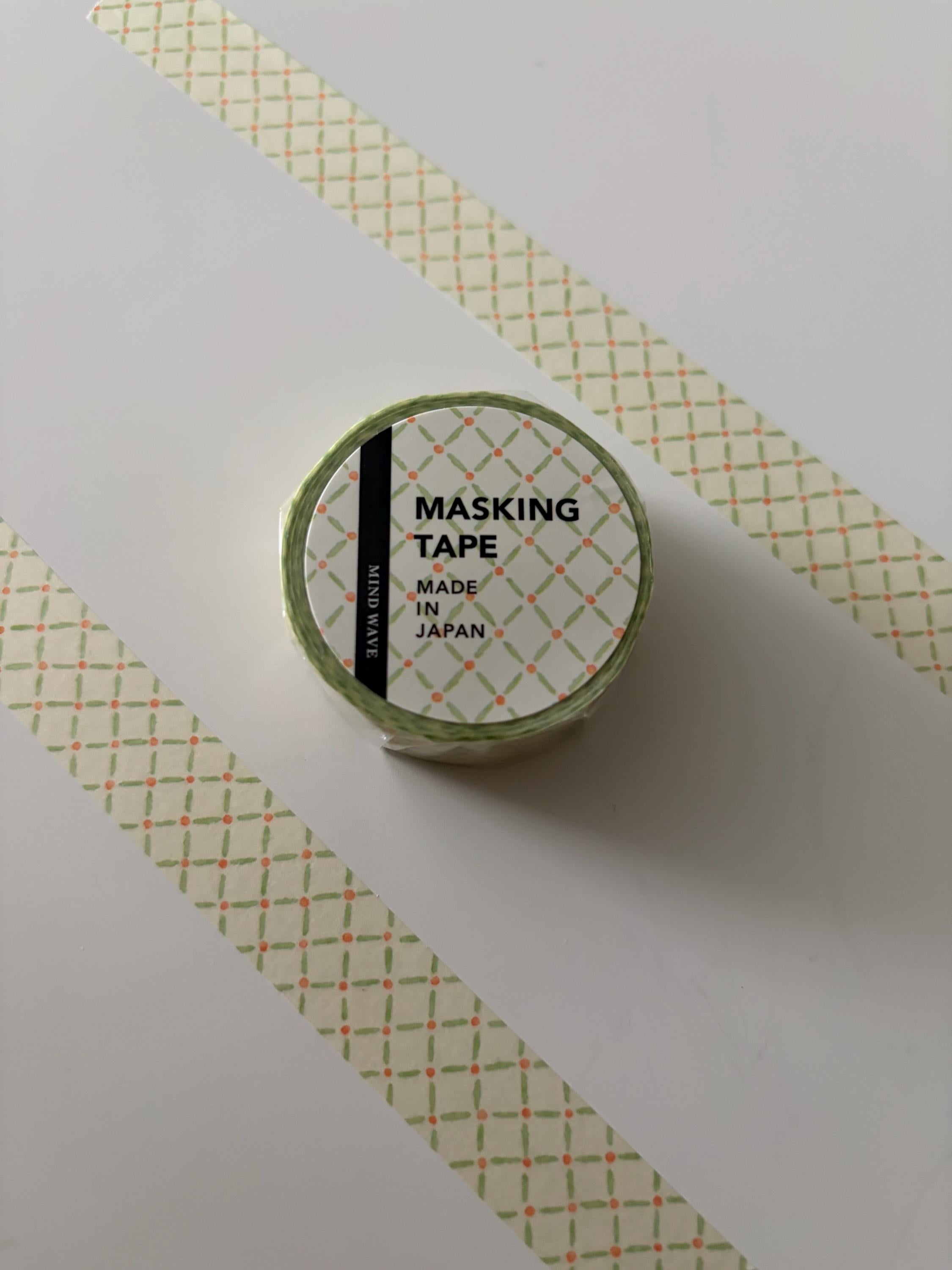 Green Check Pattern Washi Tape MIND WAVE JAPAN